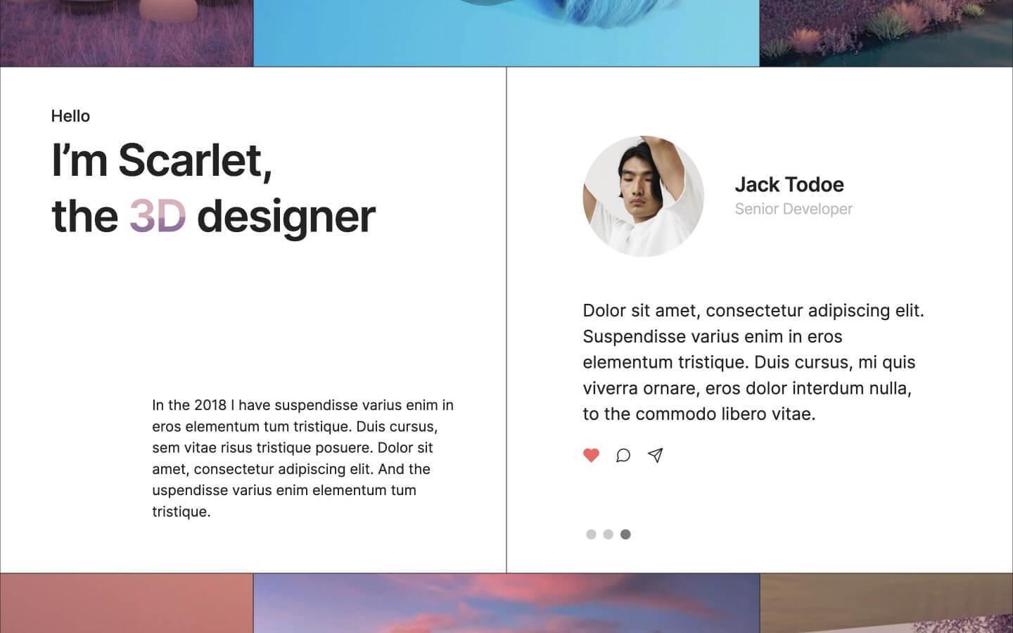 creative one page portfolio webflow template with grids 4