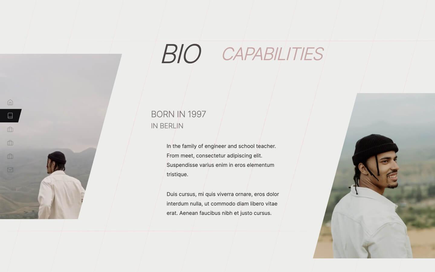 swiss style webflow minimal template, personal 