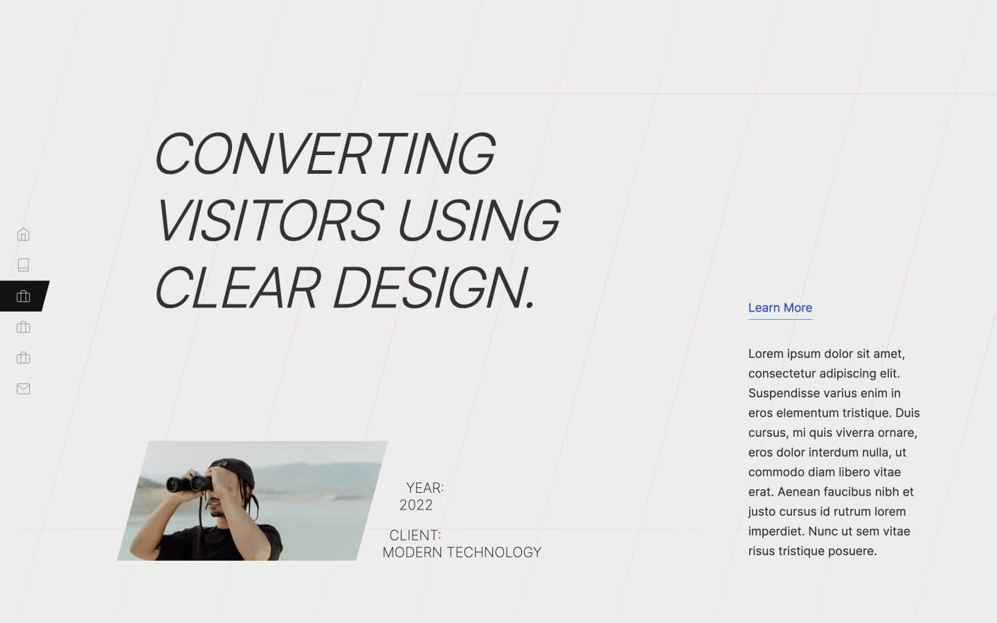 swiss style webflow minimal template 3