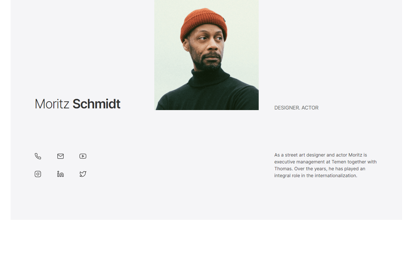 visit card webflow template