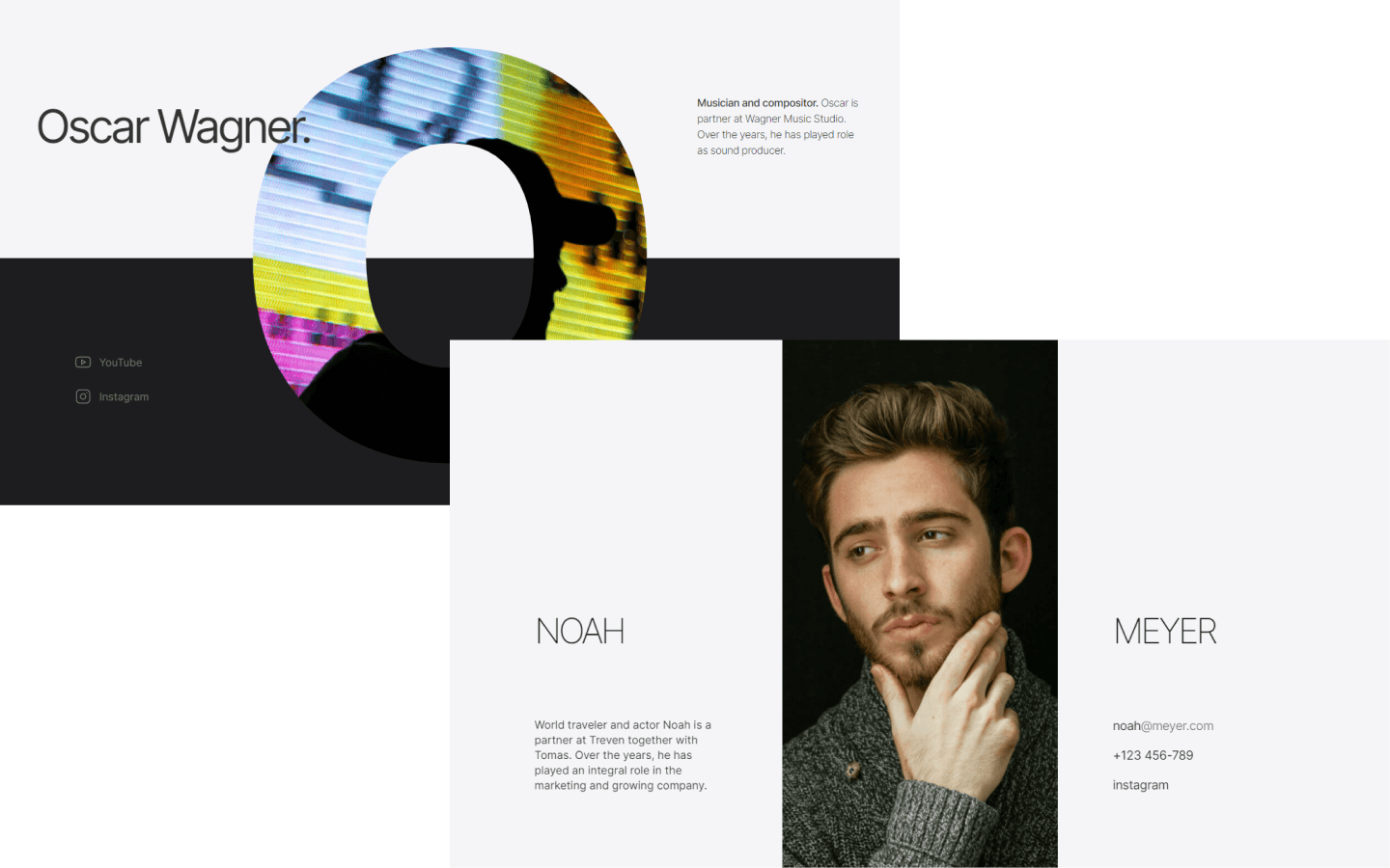 visit card webflow template
