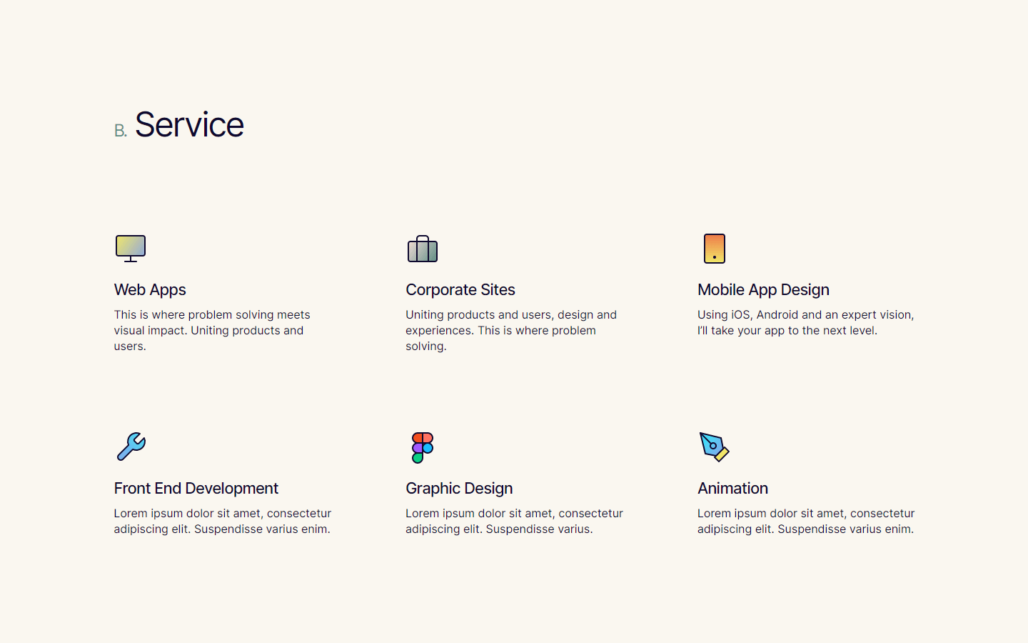 creative one page portfolio designer webflow template