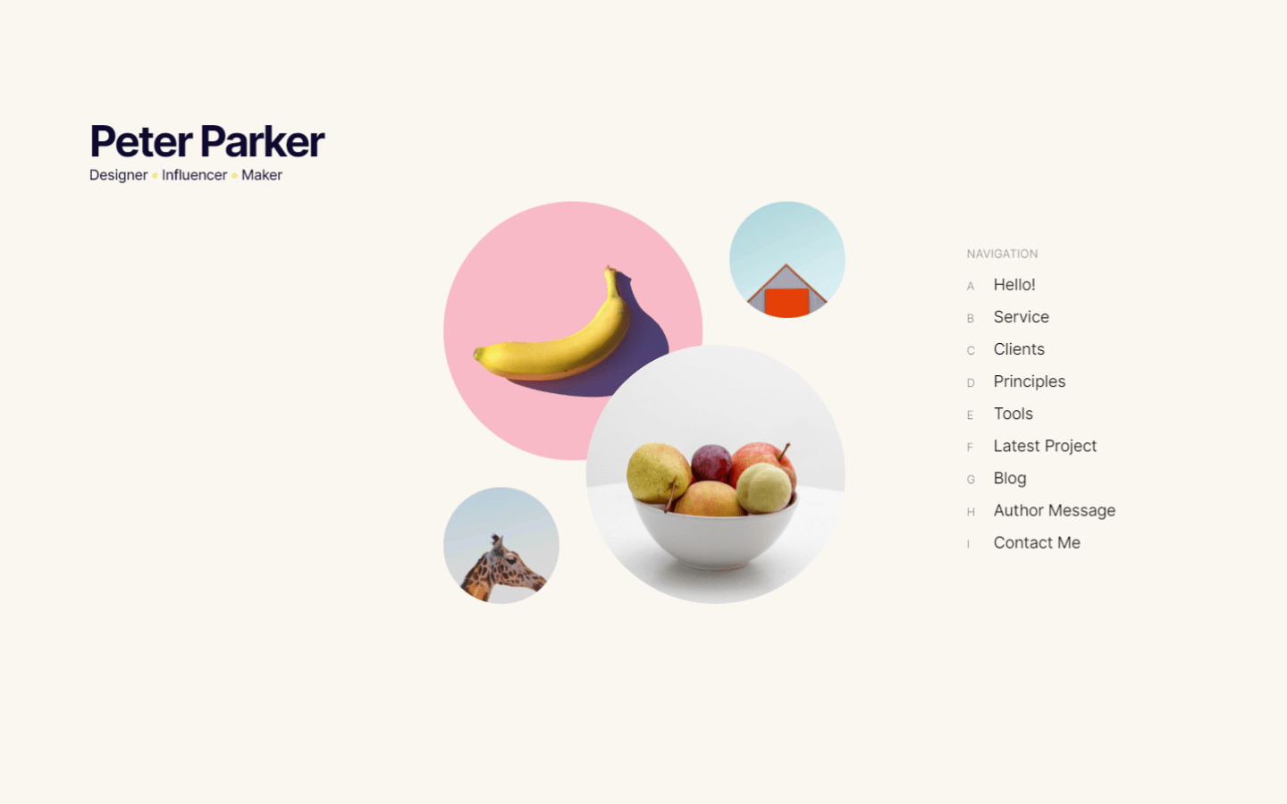 creative one page portfolio designer webflow template