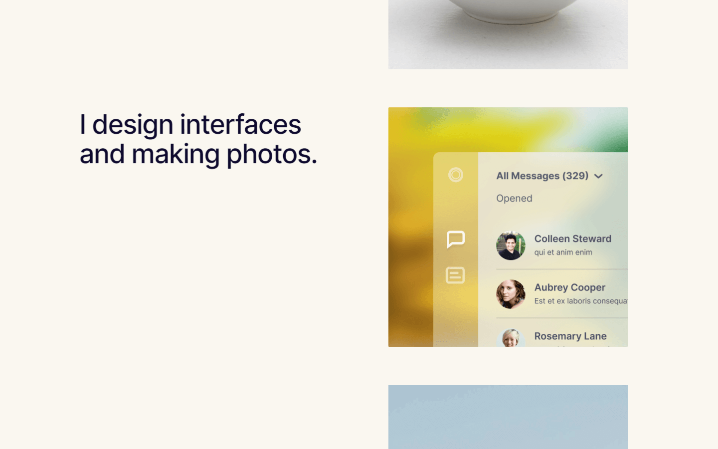 creative one page portfolio designer webflow template