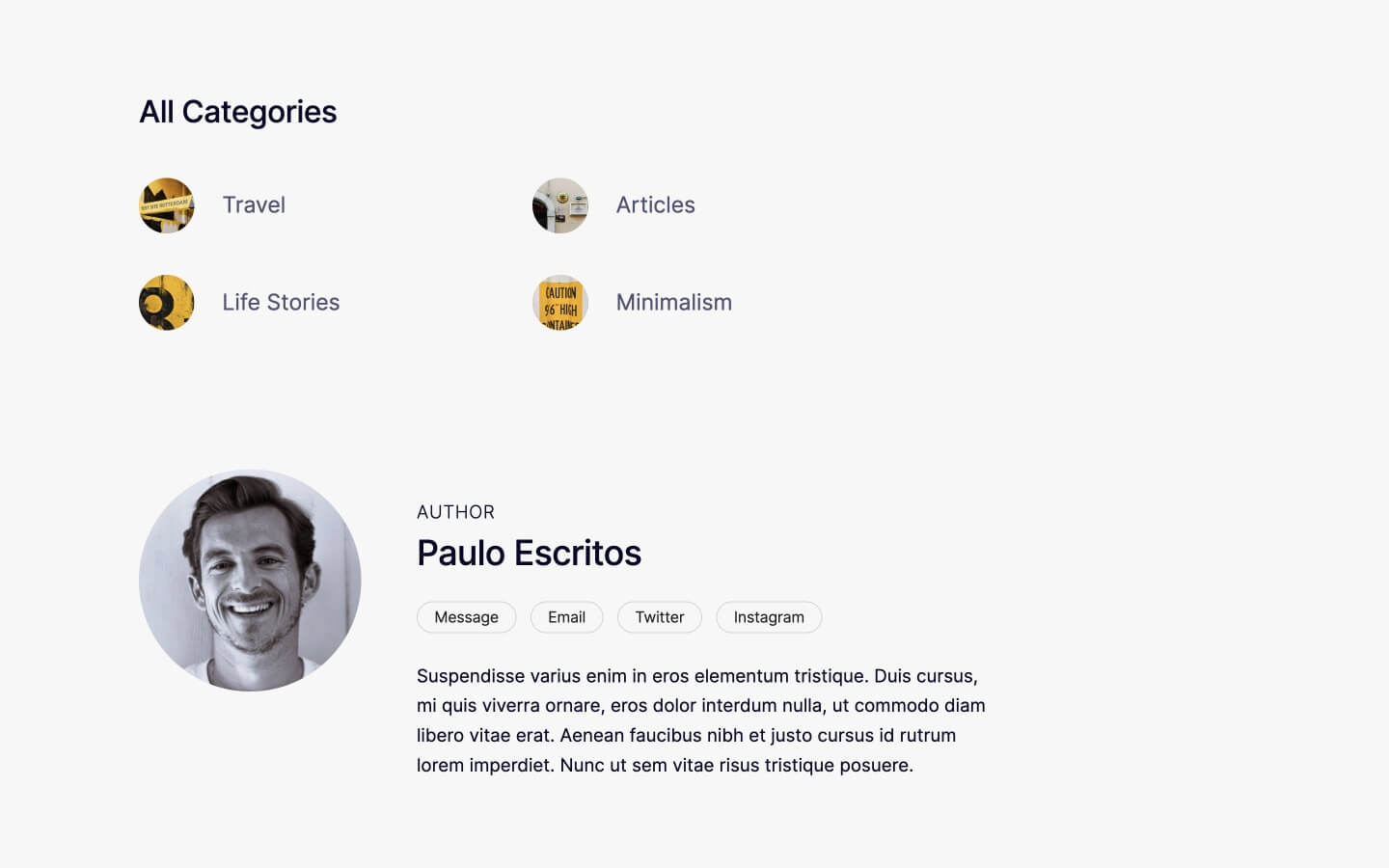 mininmal blog theme for webflow
