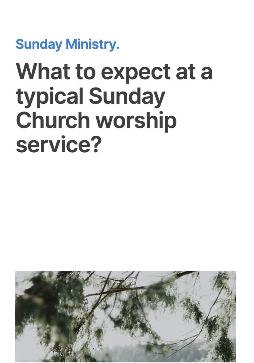 church, non profit, company webflow template, mobile design