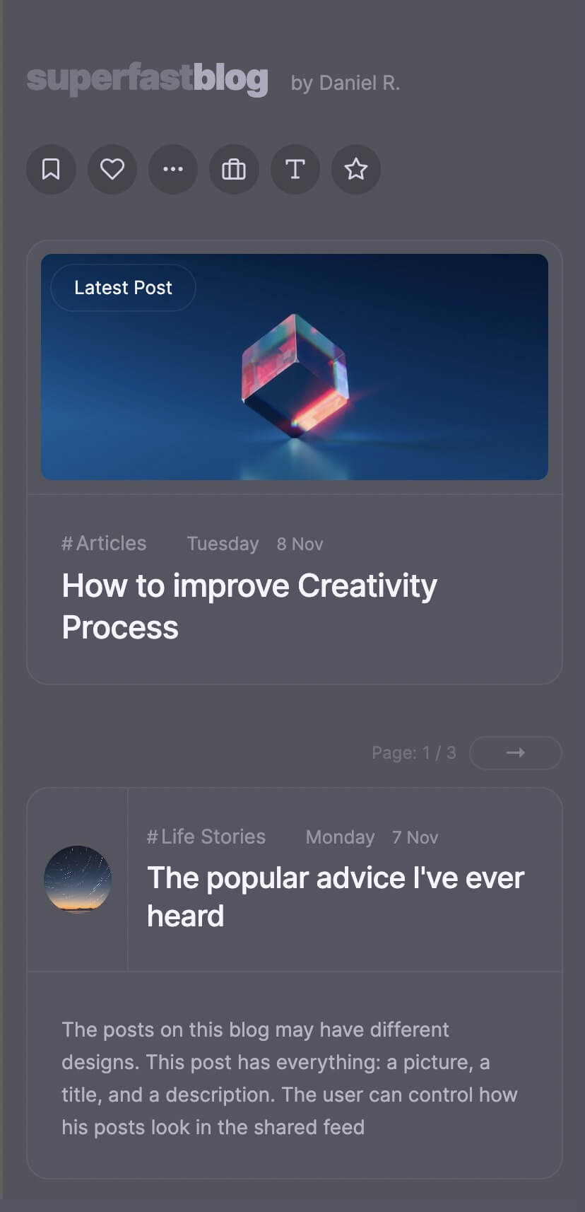 blog template for webflow website, mobile