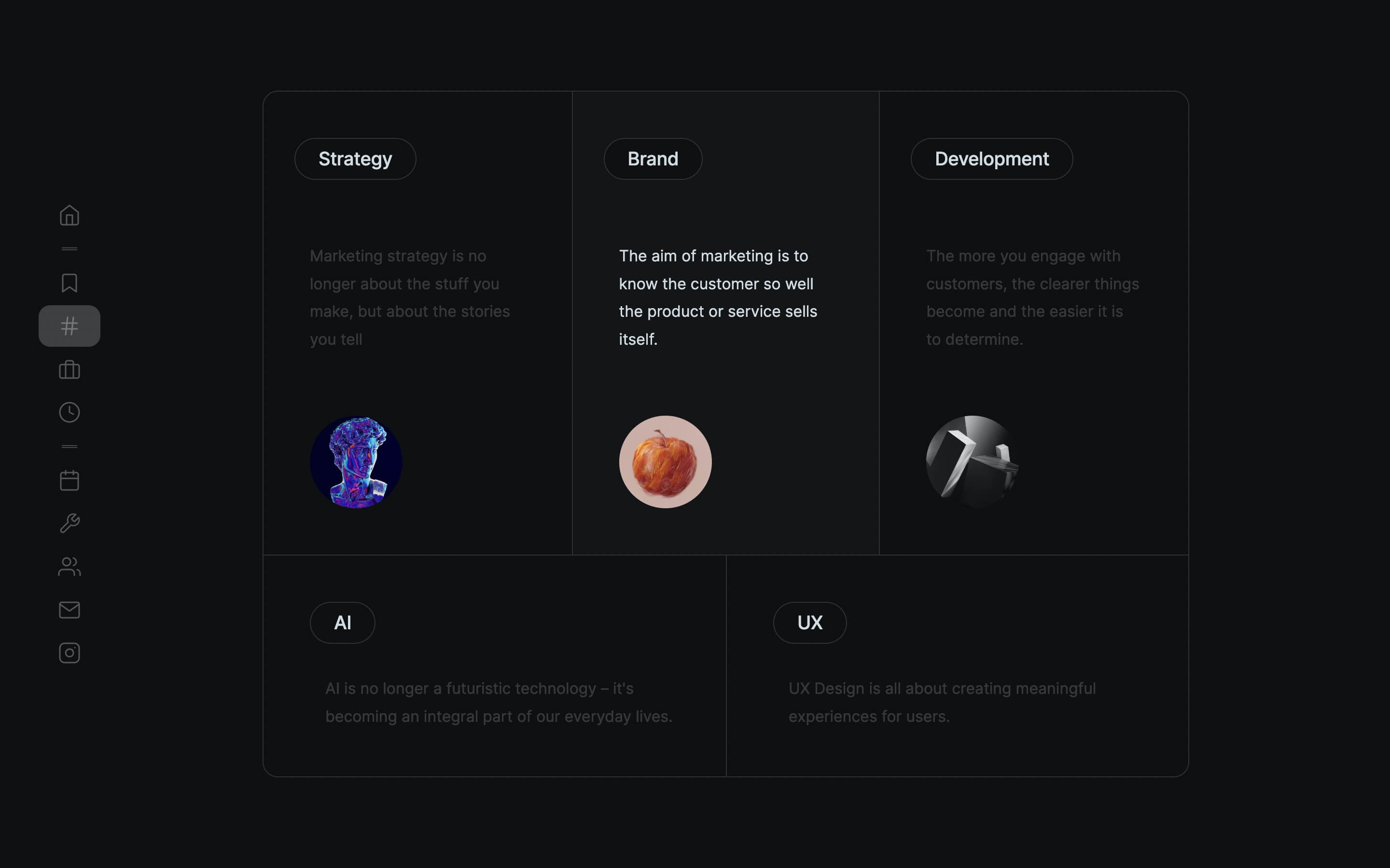 dark portfolio one page webflow template