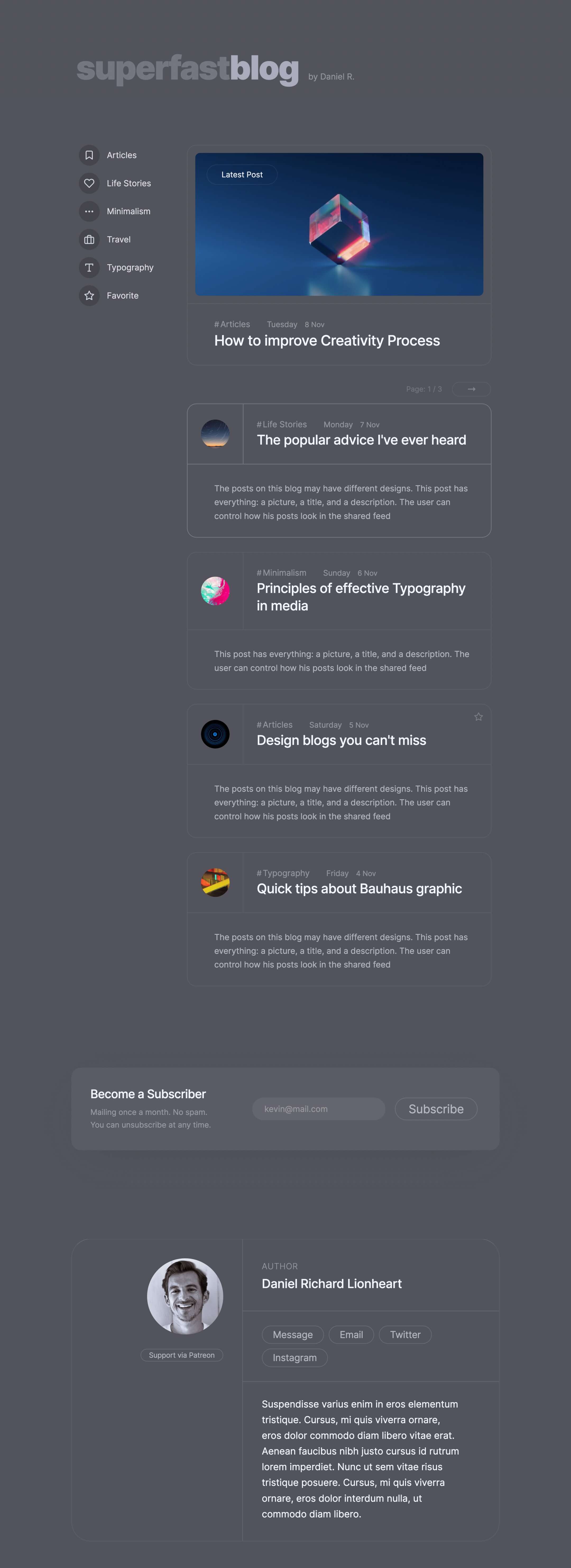 blog template for webflow website