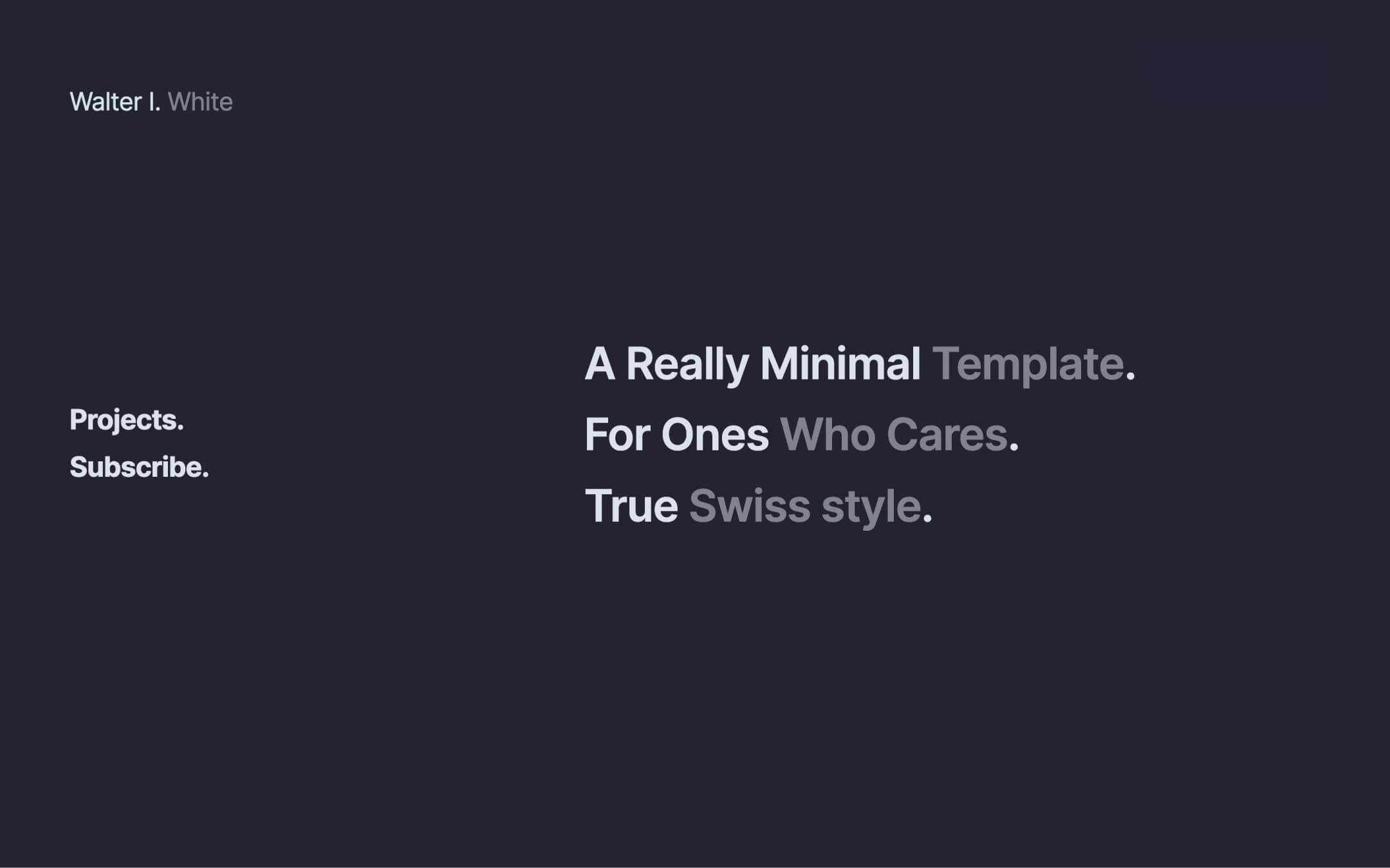 one page minimal creative portfolio webflow theme, indigo theme
