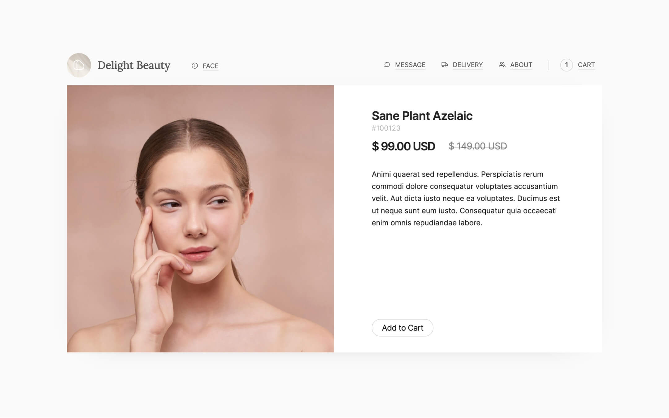 shop webflow template, product page