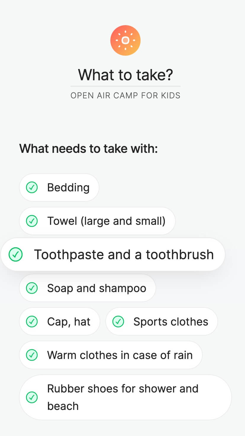 summer camp, non-profit webflow template, mobile view