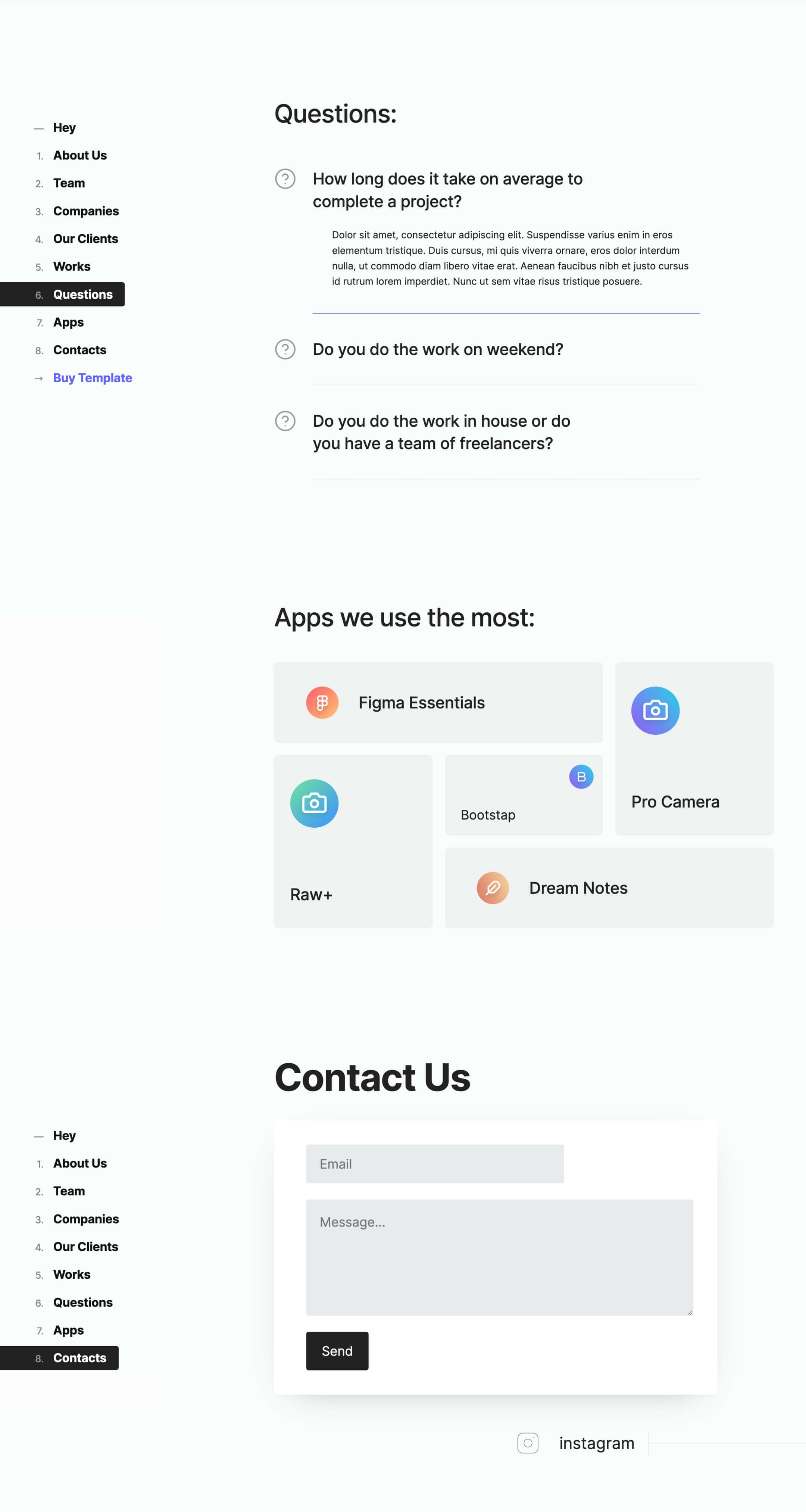 creative portfolio, minimalistic webflow theme 3