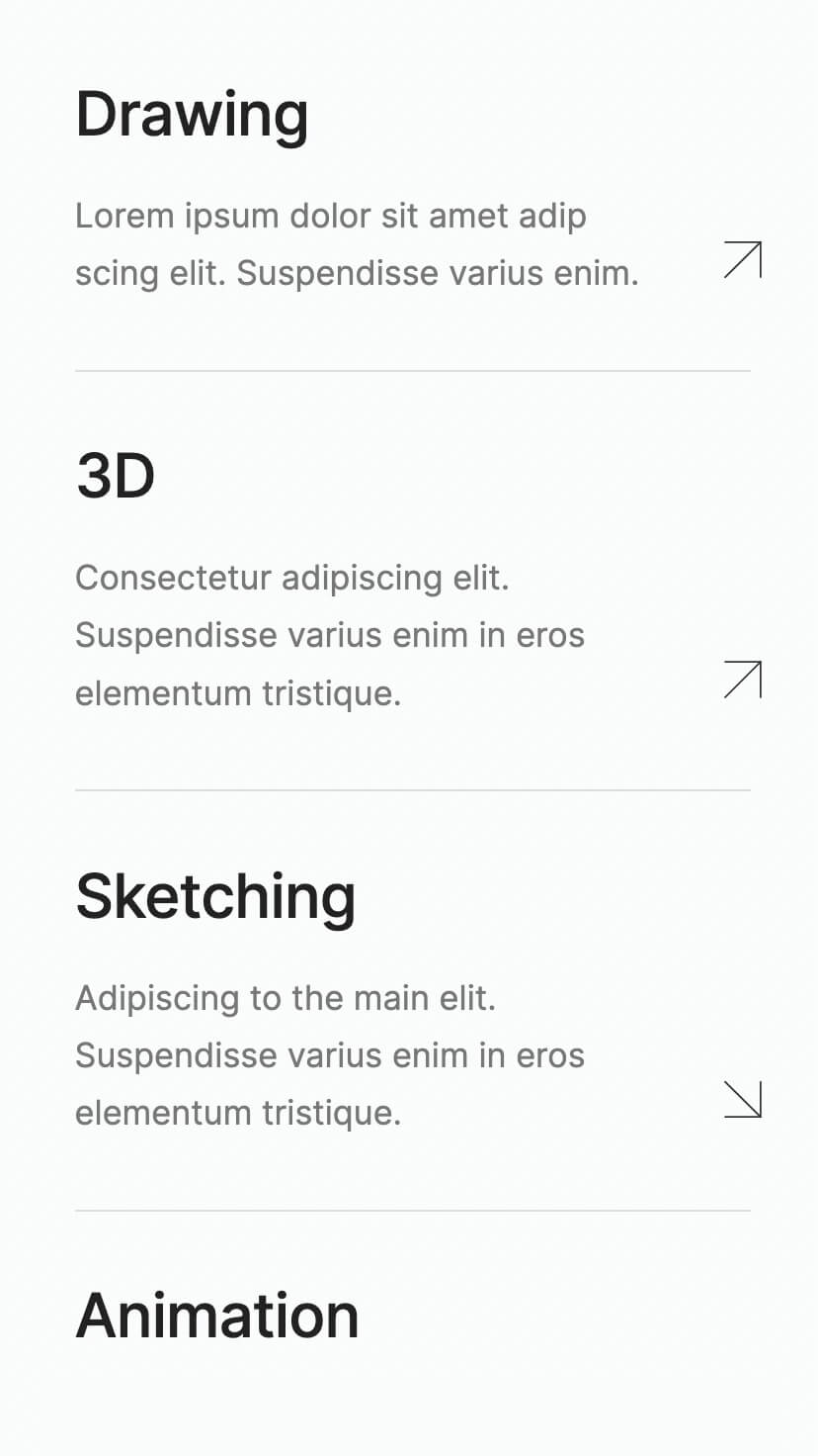 creative portfolio, minimalistic webflow theme, mobile responsive, typography