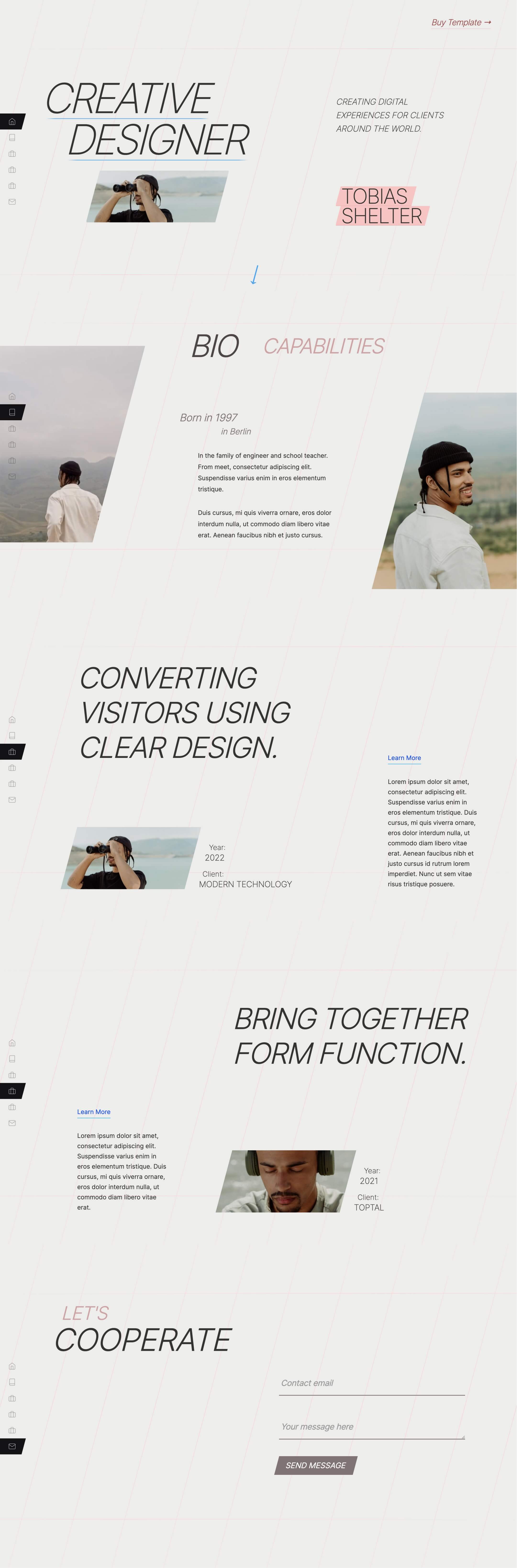 swiss style webflow minimal template