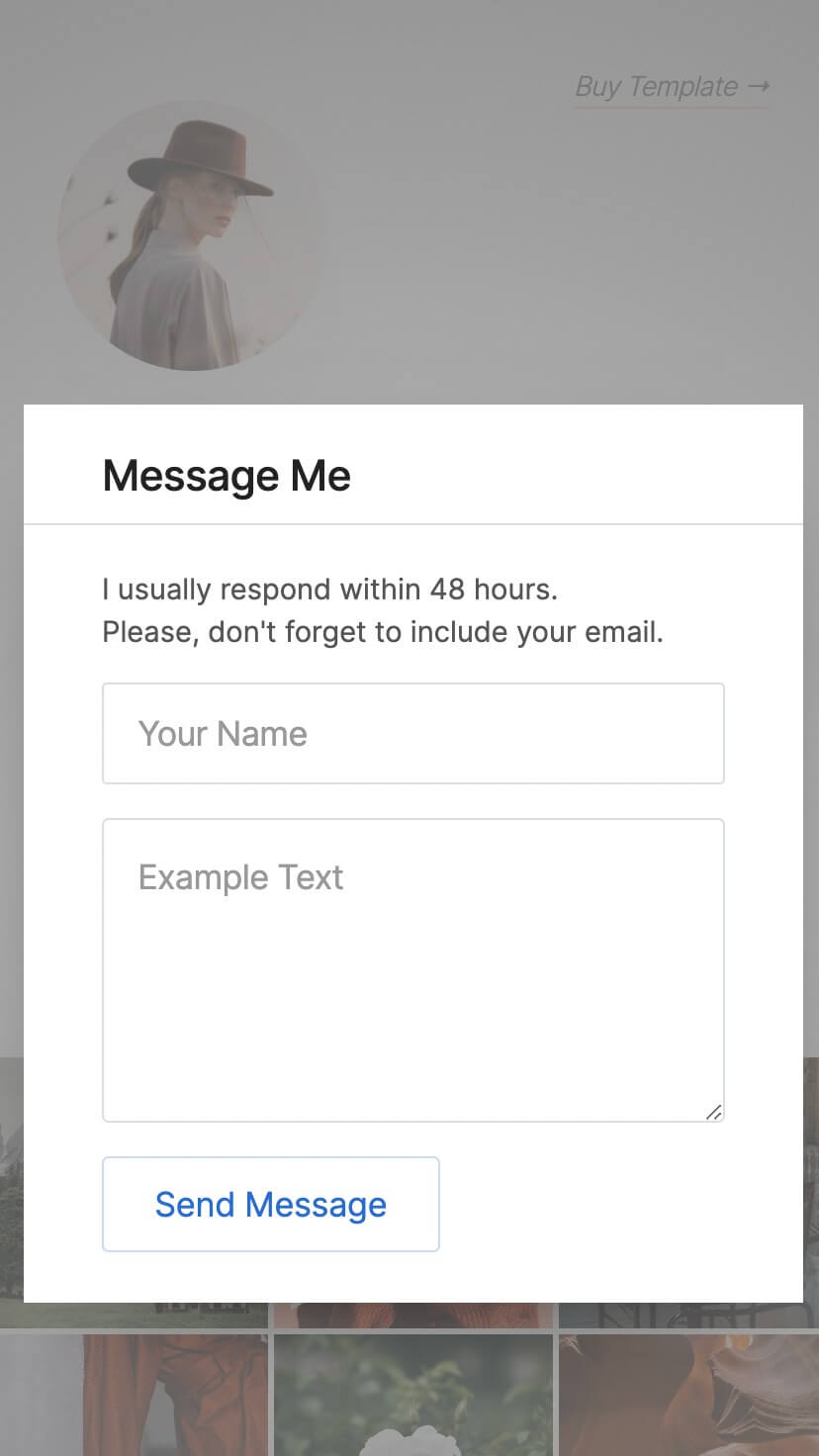 personal store, webflow template, mobile design