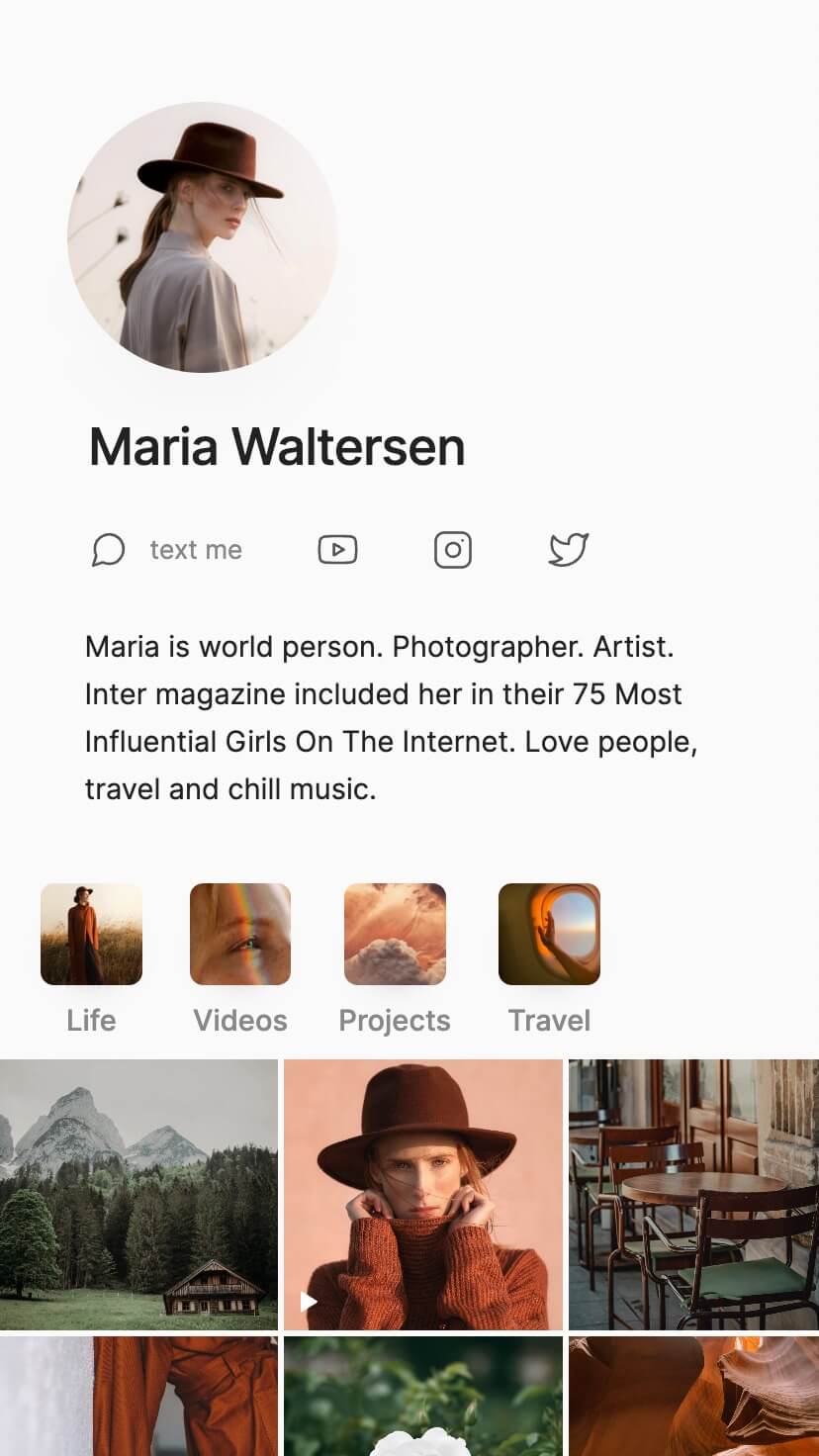 personal store, webflow template, mobile design