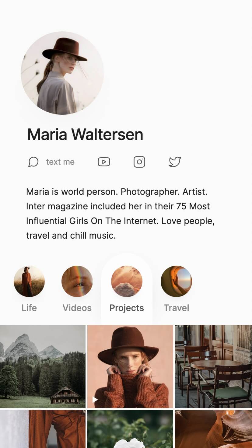 personal store, webflow template, mobile design