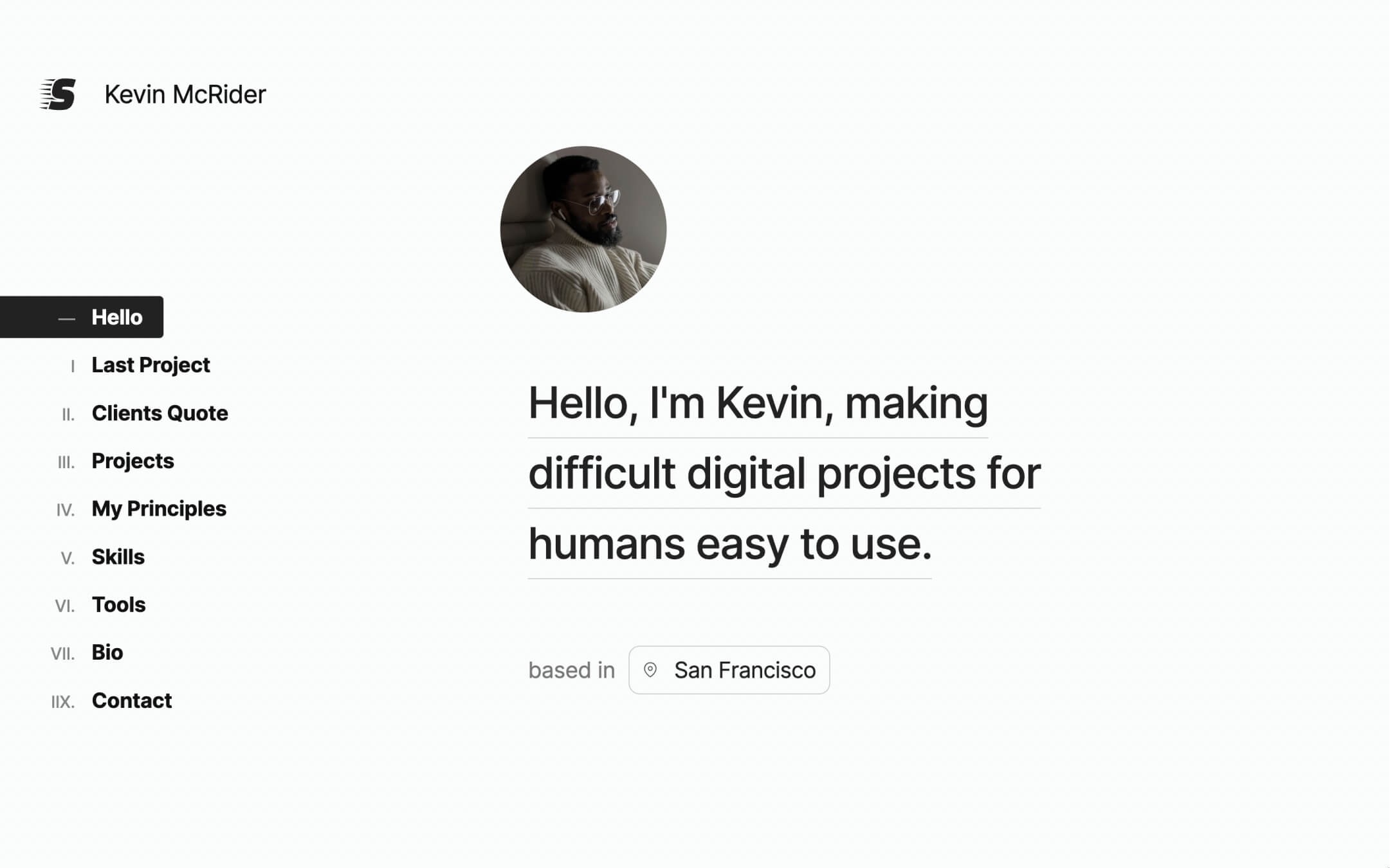 personal portfolio webflow template 7