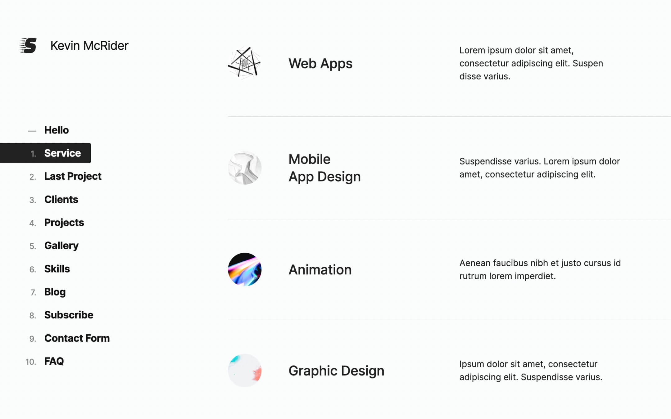 personal portfolio webflow template 5