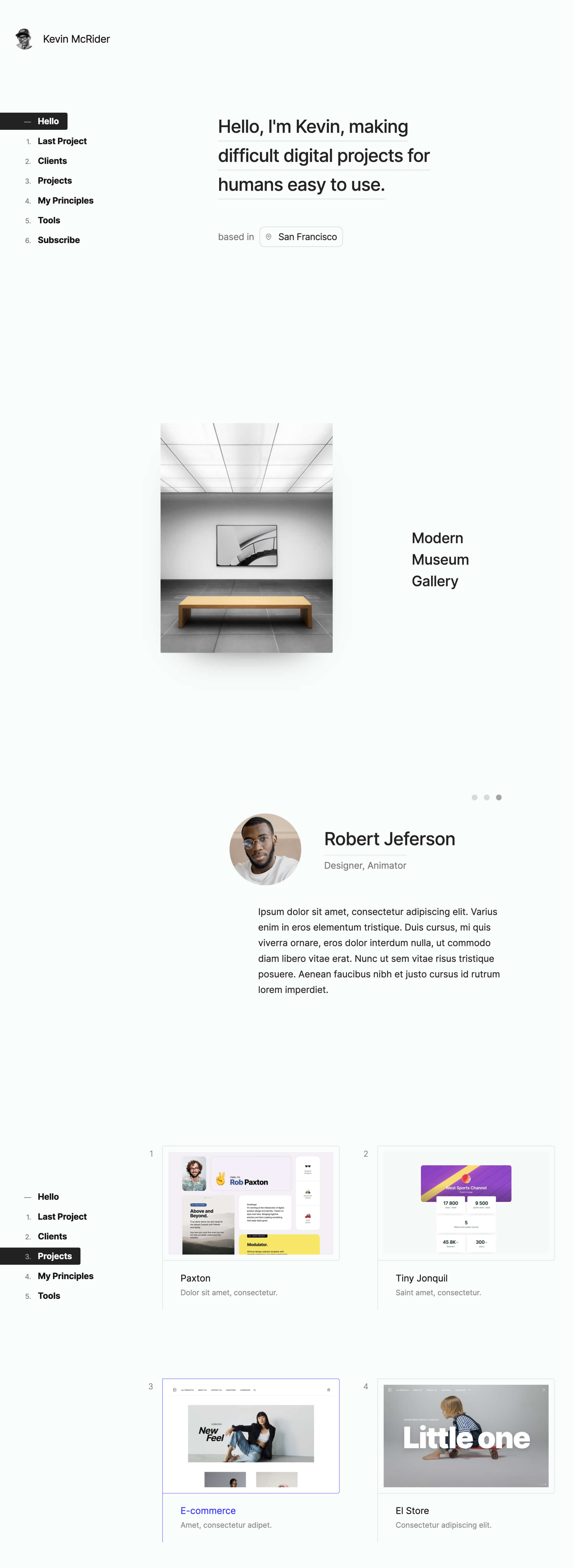 personal portfolio webflow template