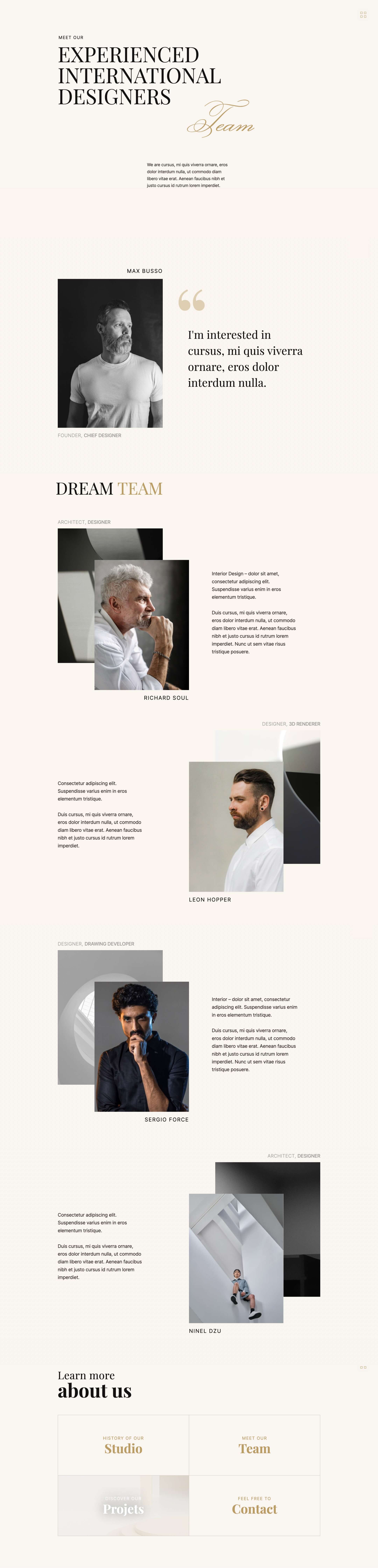 webflow interior template, design studio