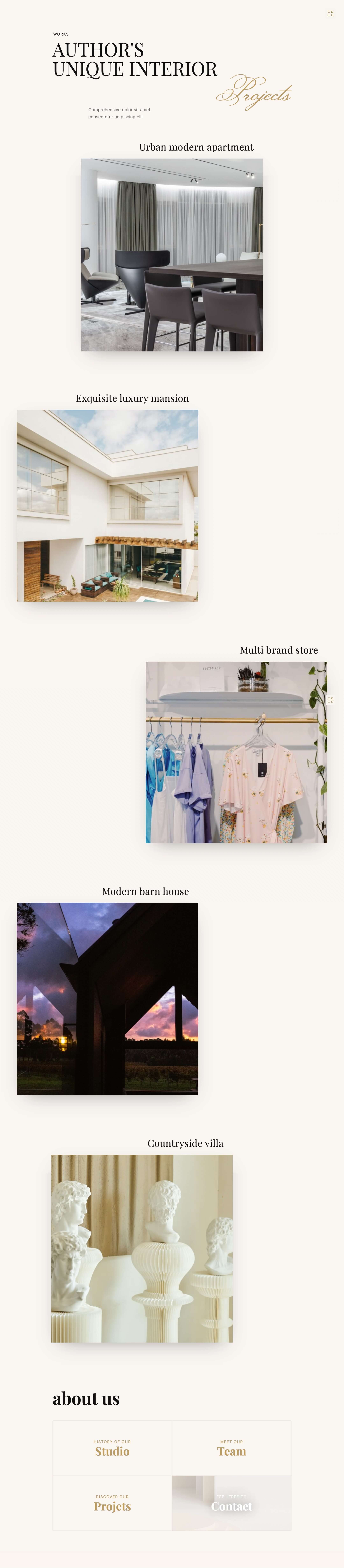 webflow interior template, design studio