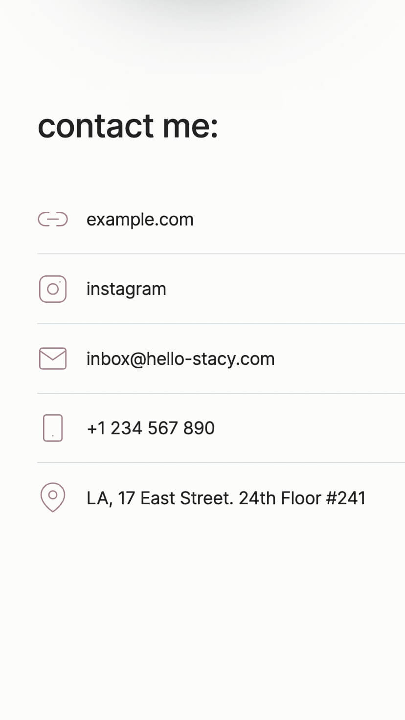 portfolio webflow template, mobile design
