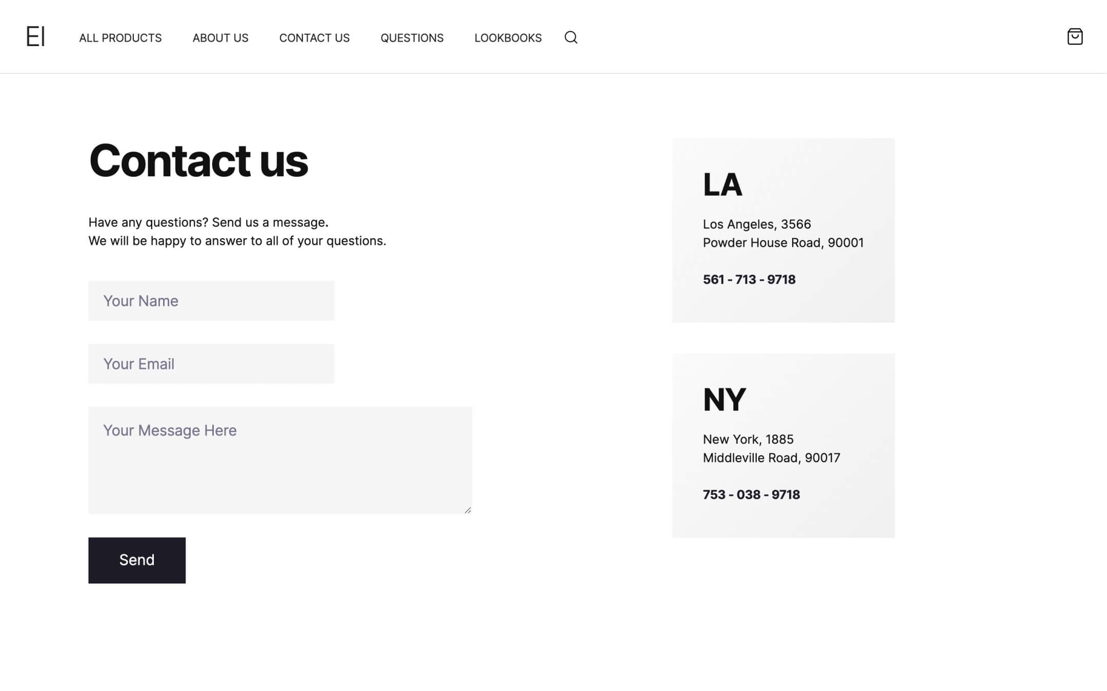 Webflow store template