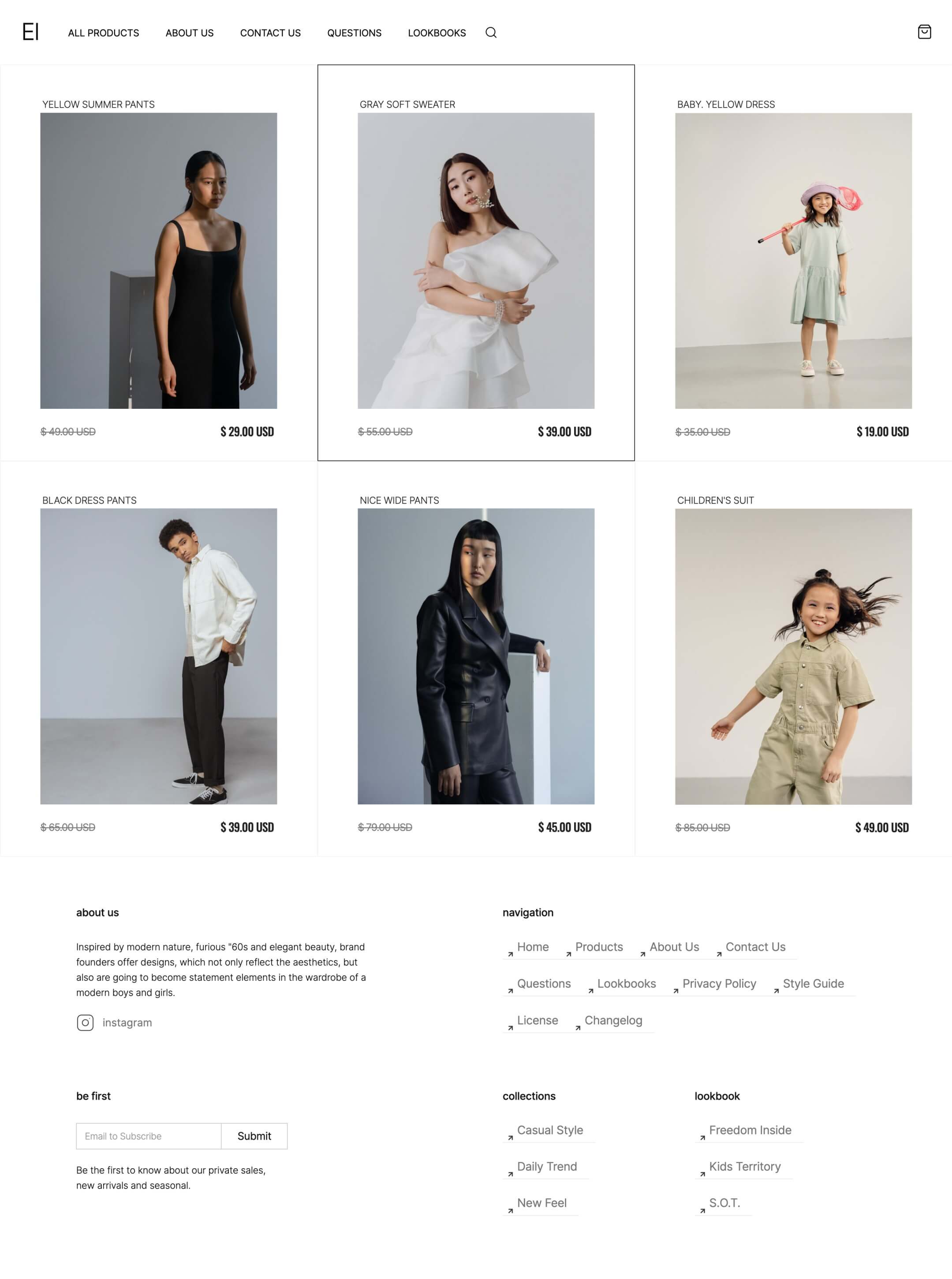 Webflow store template