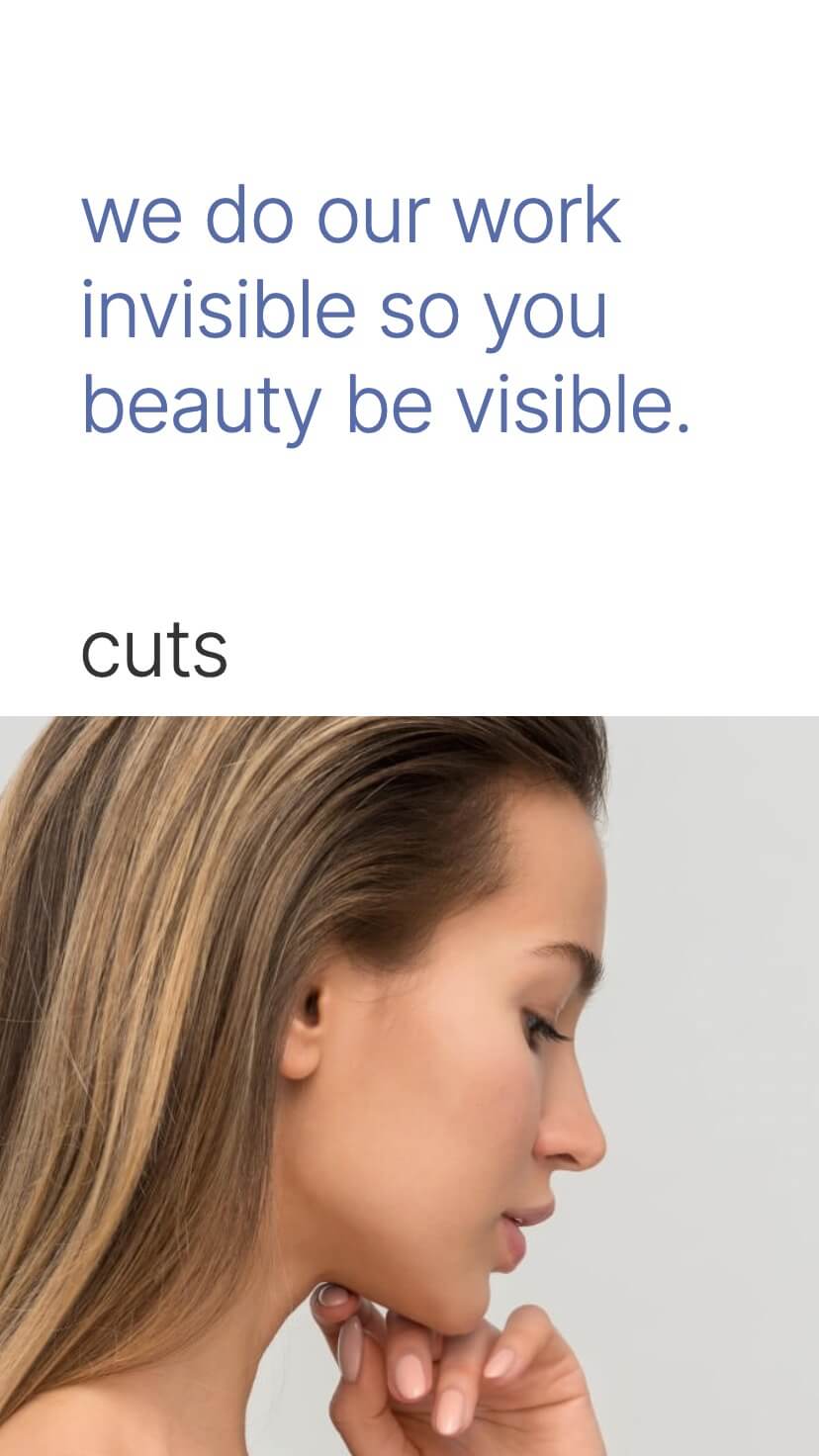 beauty spa webflow template, mobile design