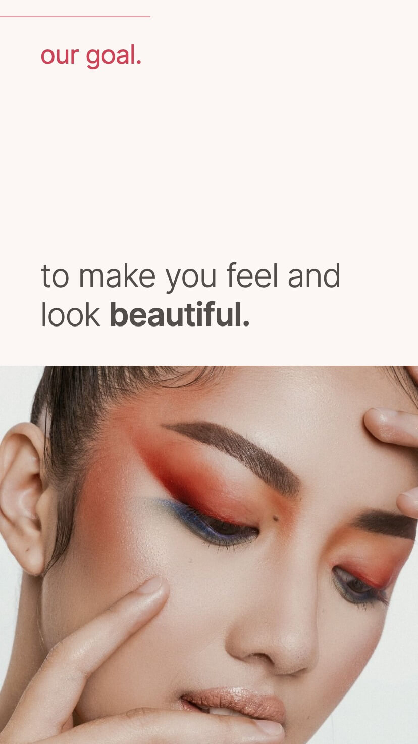 beauty spa webflow template, mobile design