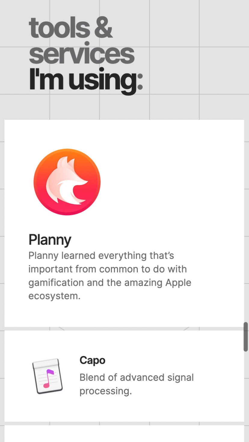 creative typography portfolio webflow template, mobile design