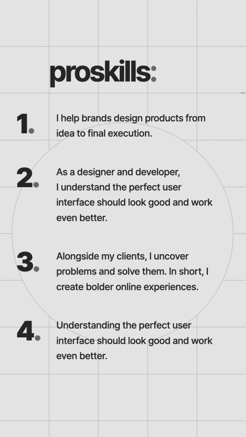 creative typography portfolio webflow template, mobile design