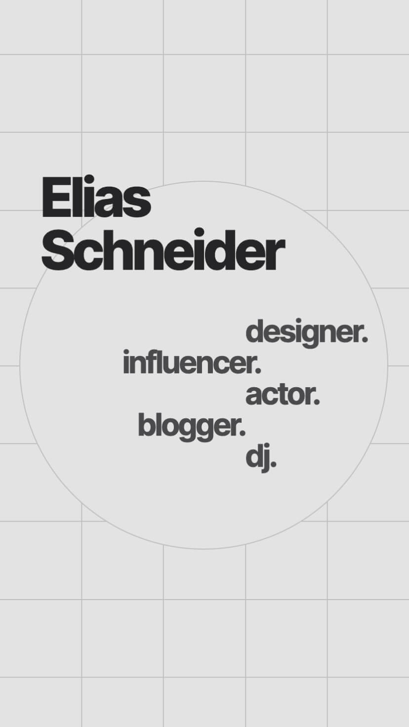 creative typography portfolio webflow template, mobile design