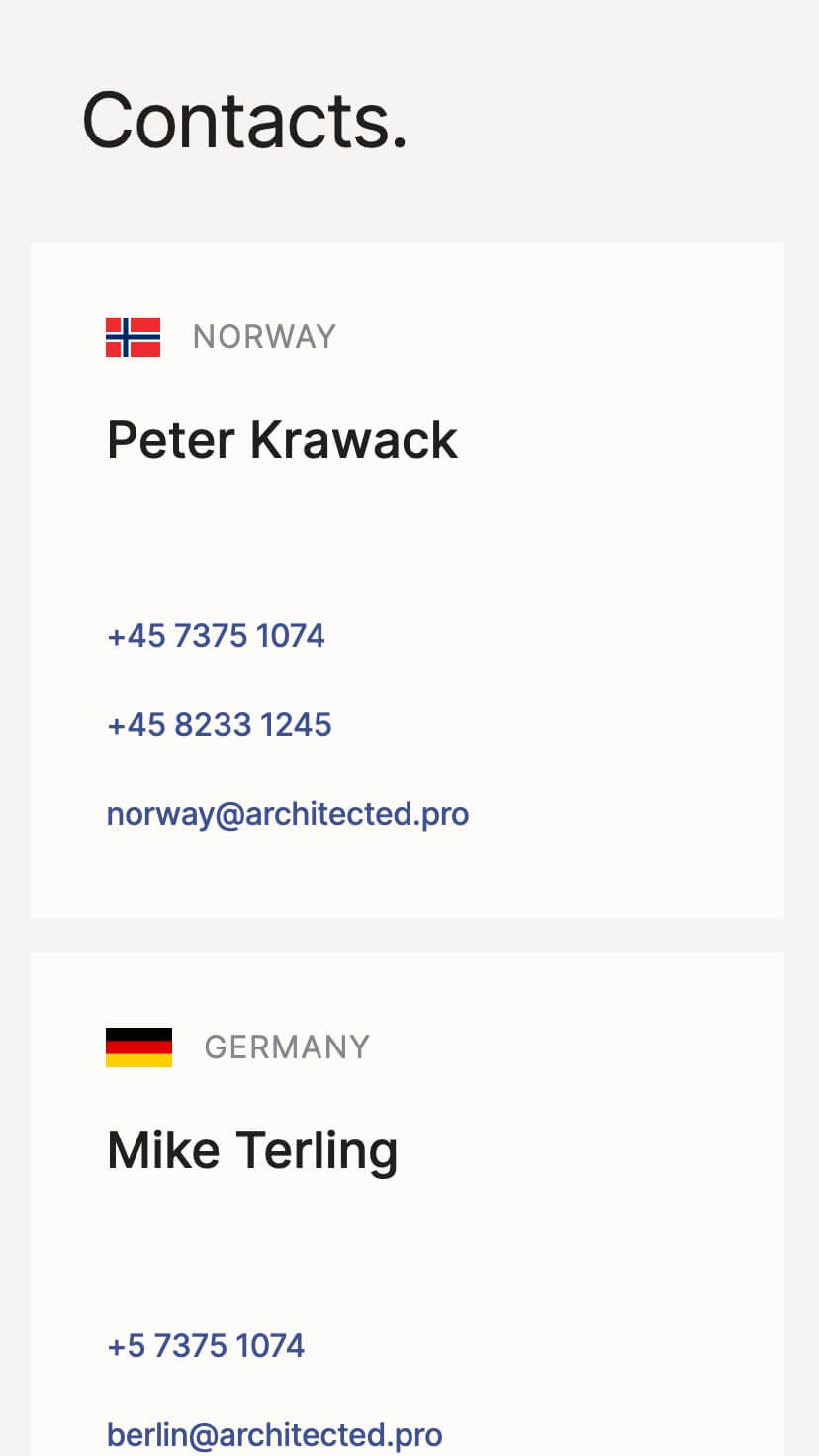 architect, interior, design studio webflow template, mobile design