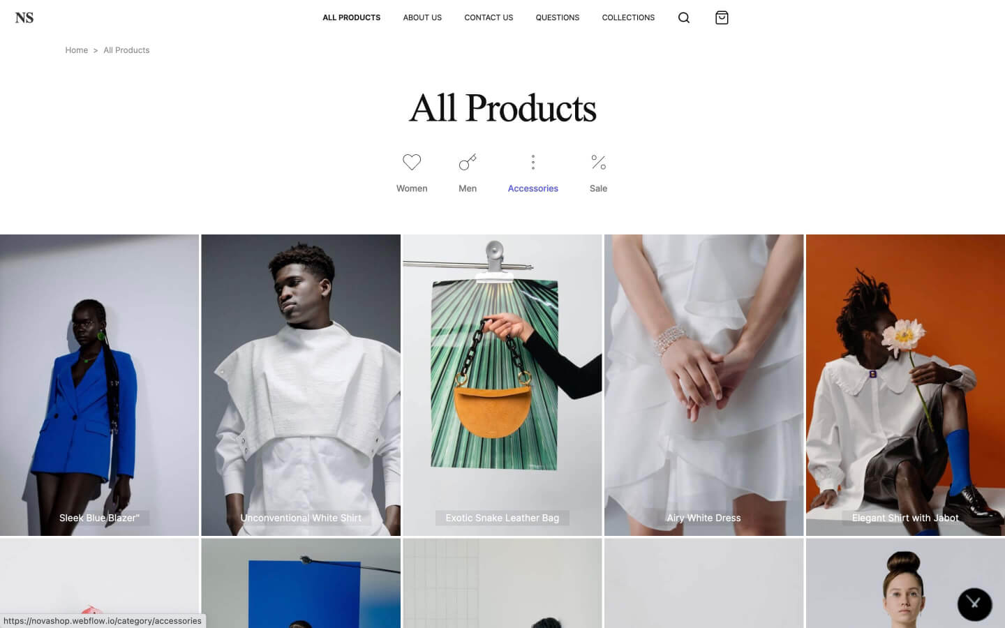 webflow store and shop template