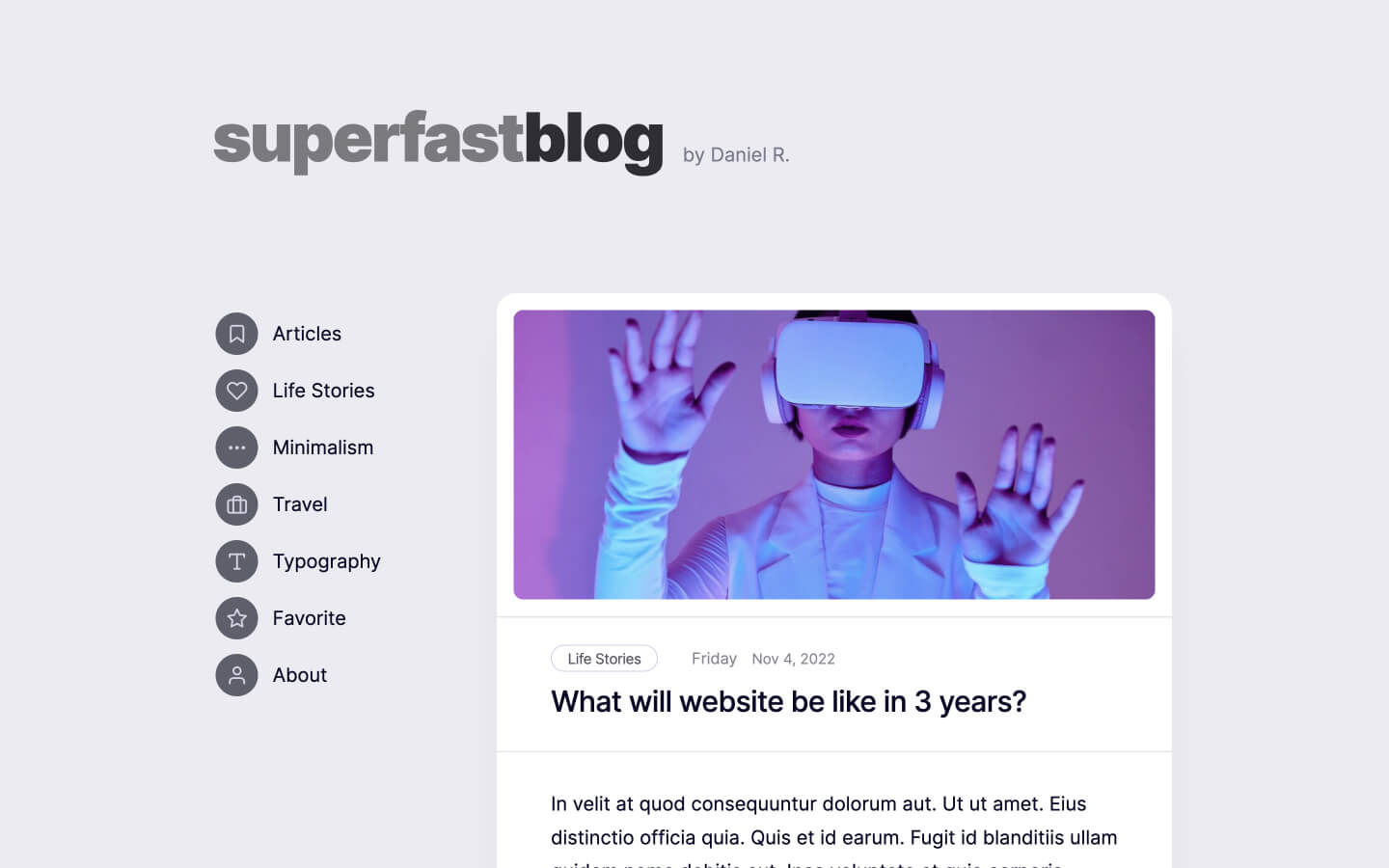 webflow minimal blog template
