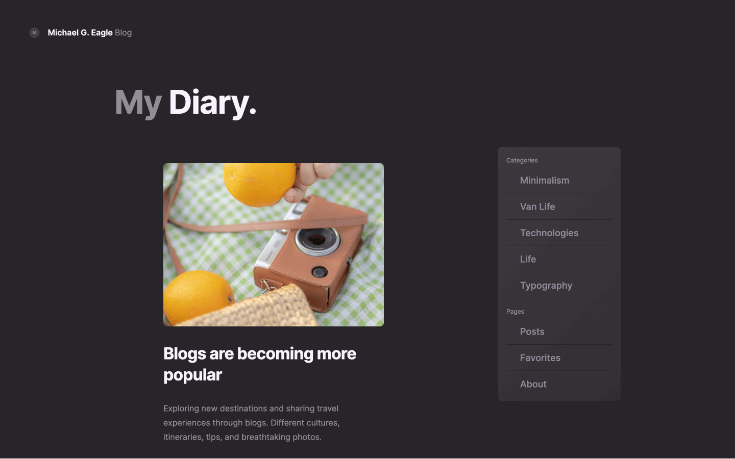 Dark Webflow Blog template