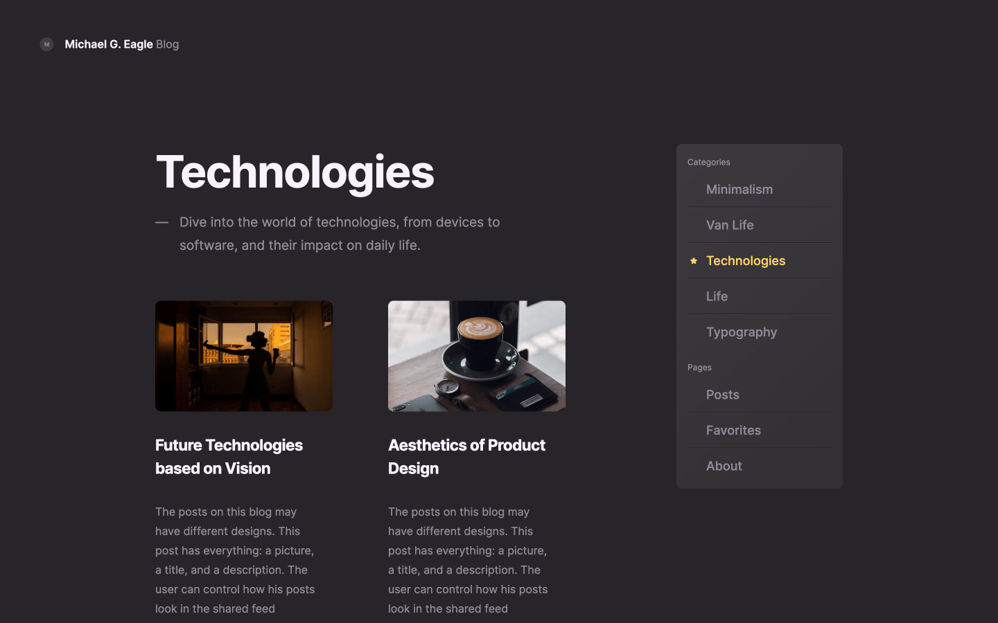 Dark Webflow Blog template