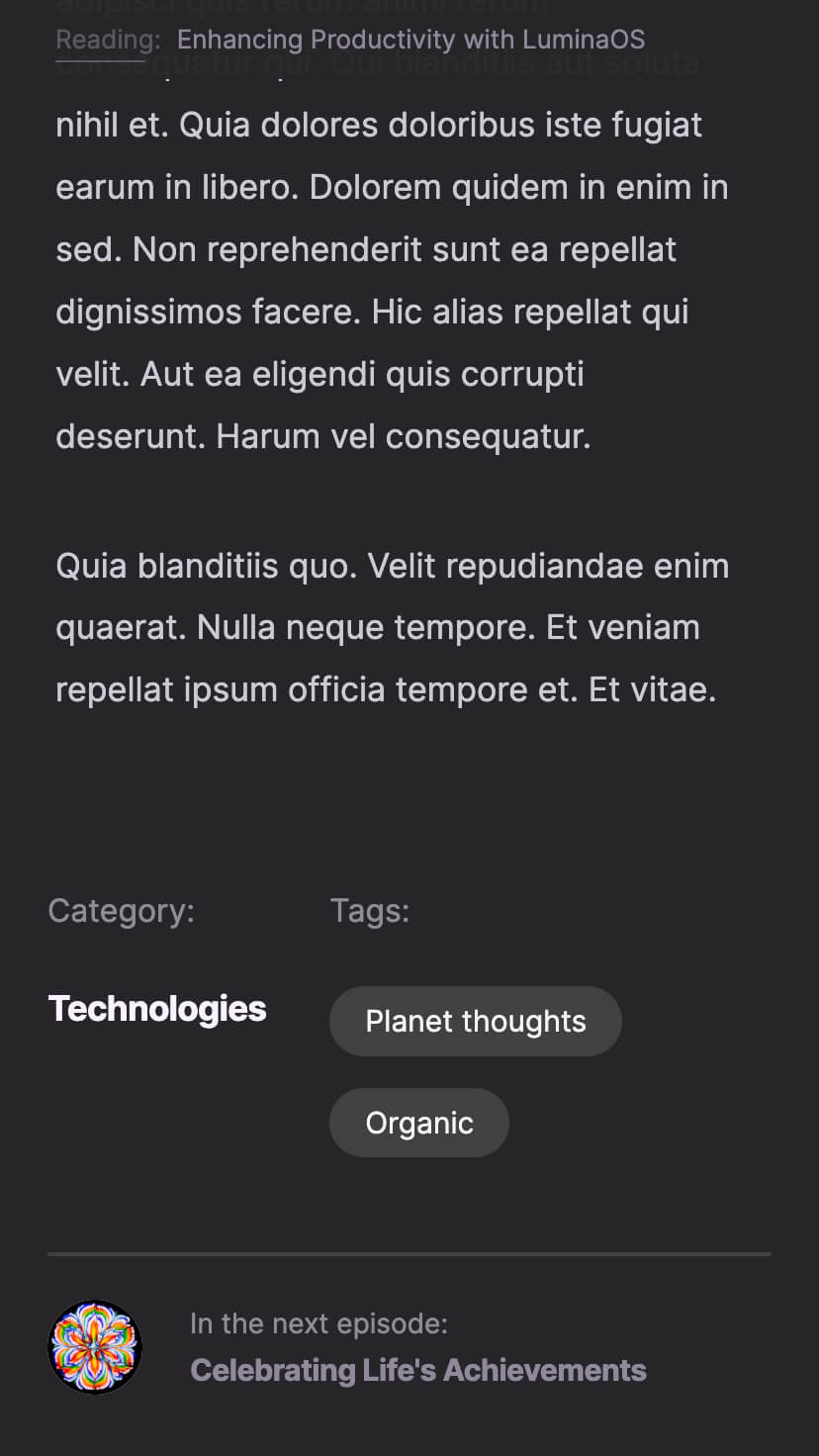 webflow blog template, dark mode