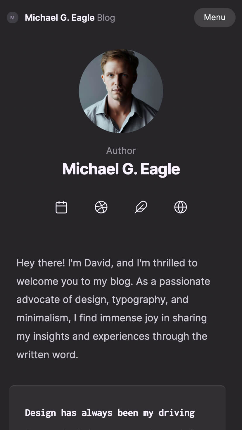 webflow blog template, dark theme