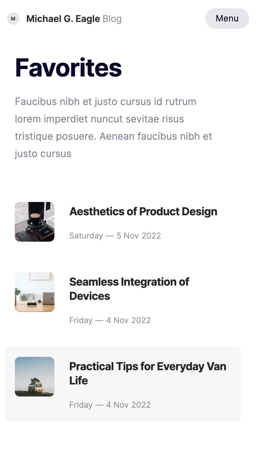 webflow minimal blog template