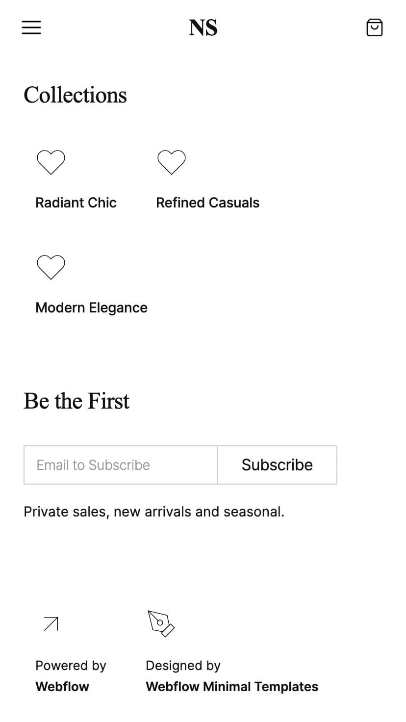 webflow store and shop template