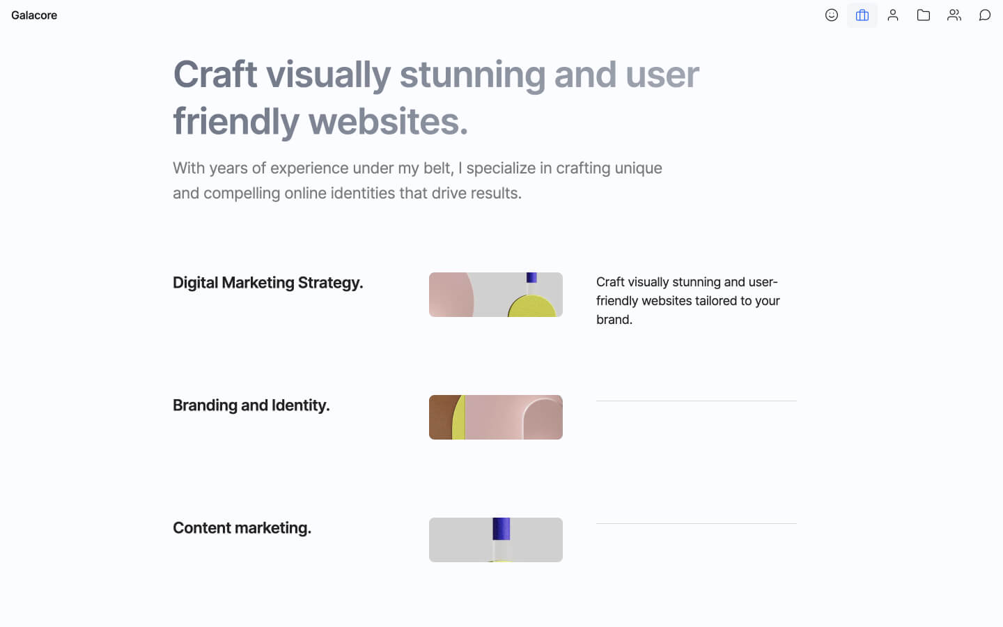 Webflow Minimal Tempate for Onepage cretive website