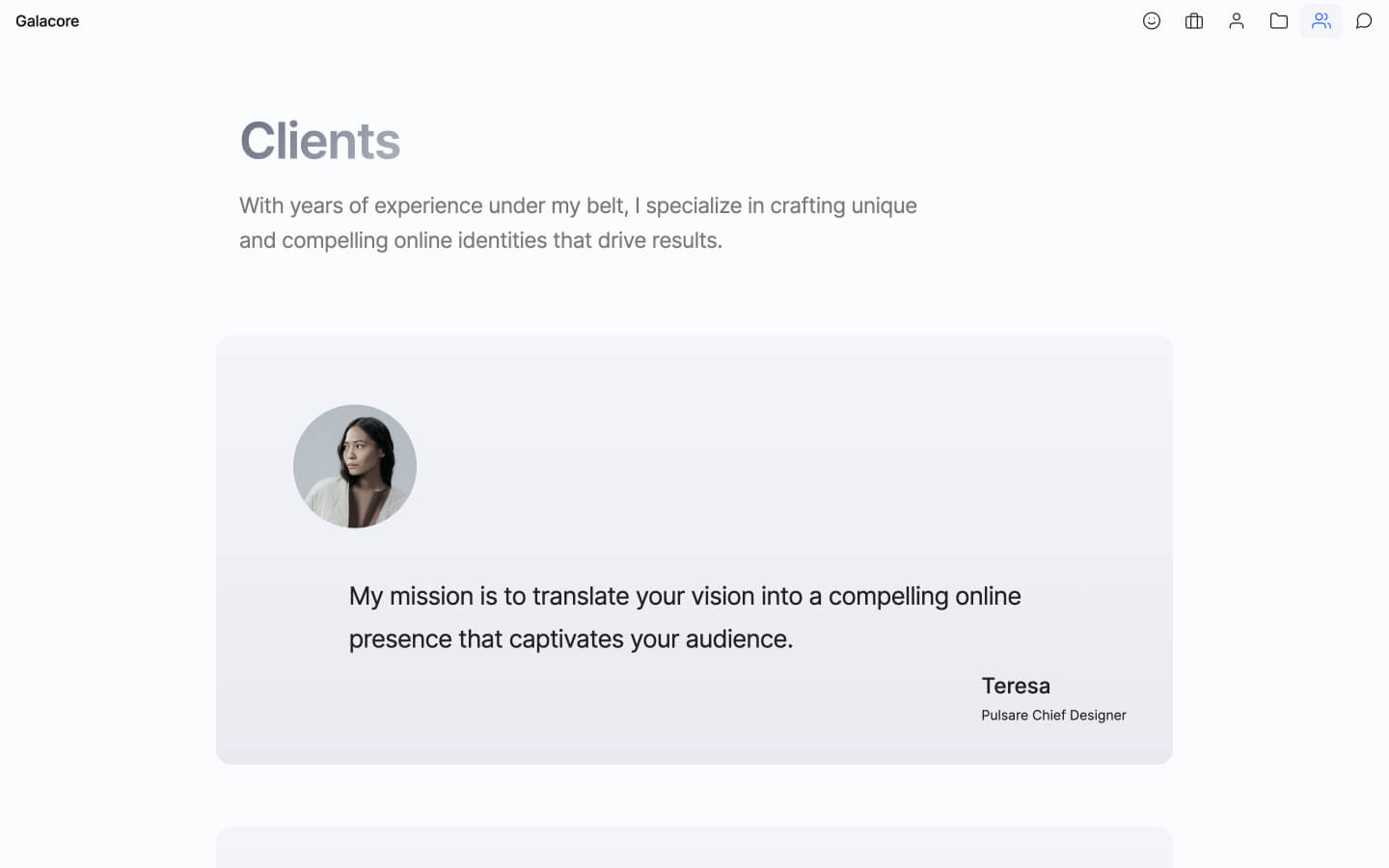 Webflow Minimal Tempate for Onepage cretive website