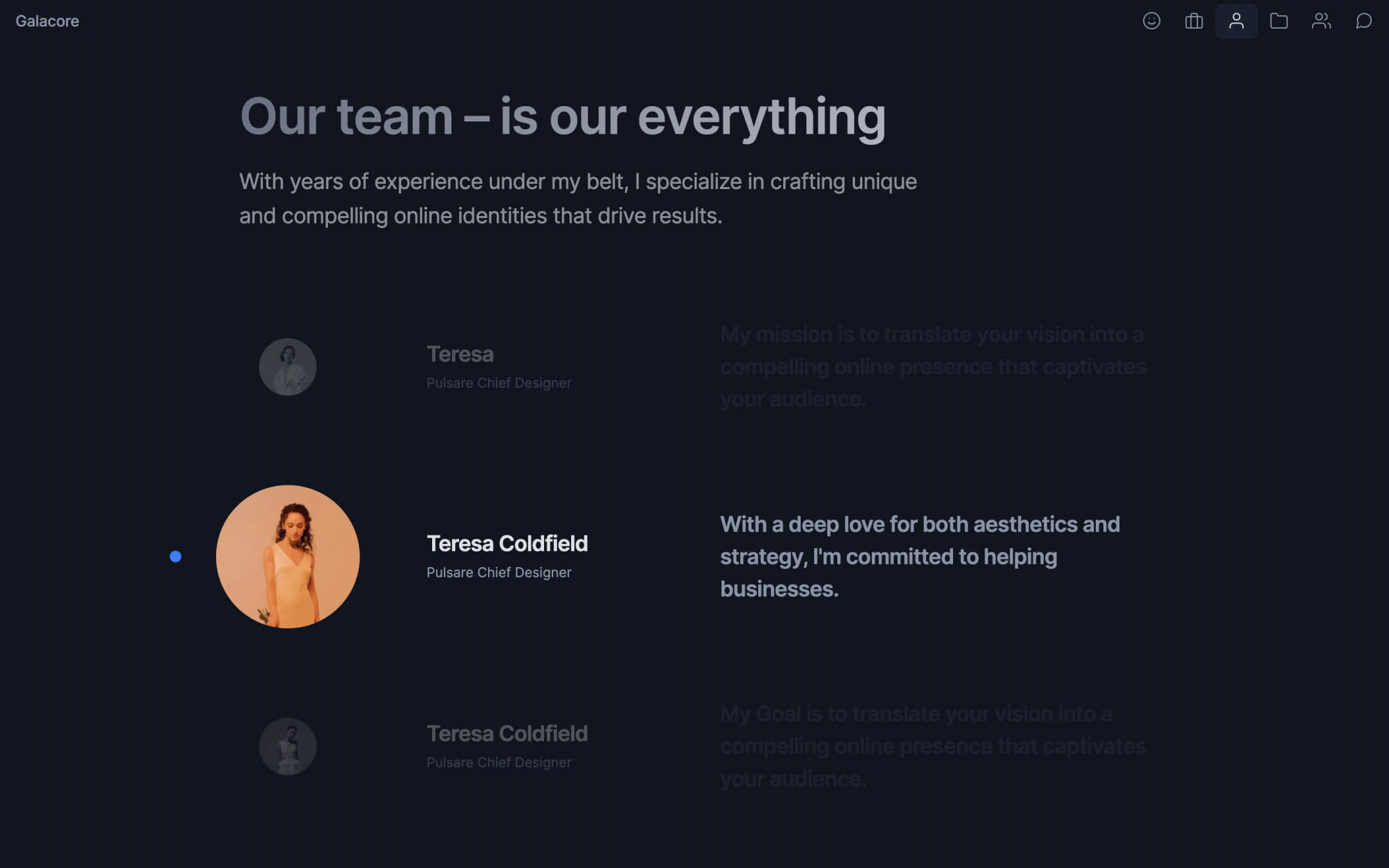 Webflow Minimal Tempate for Onepage cretive website