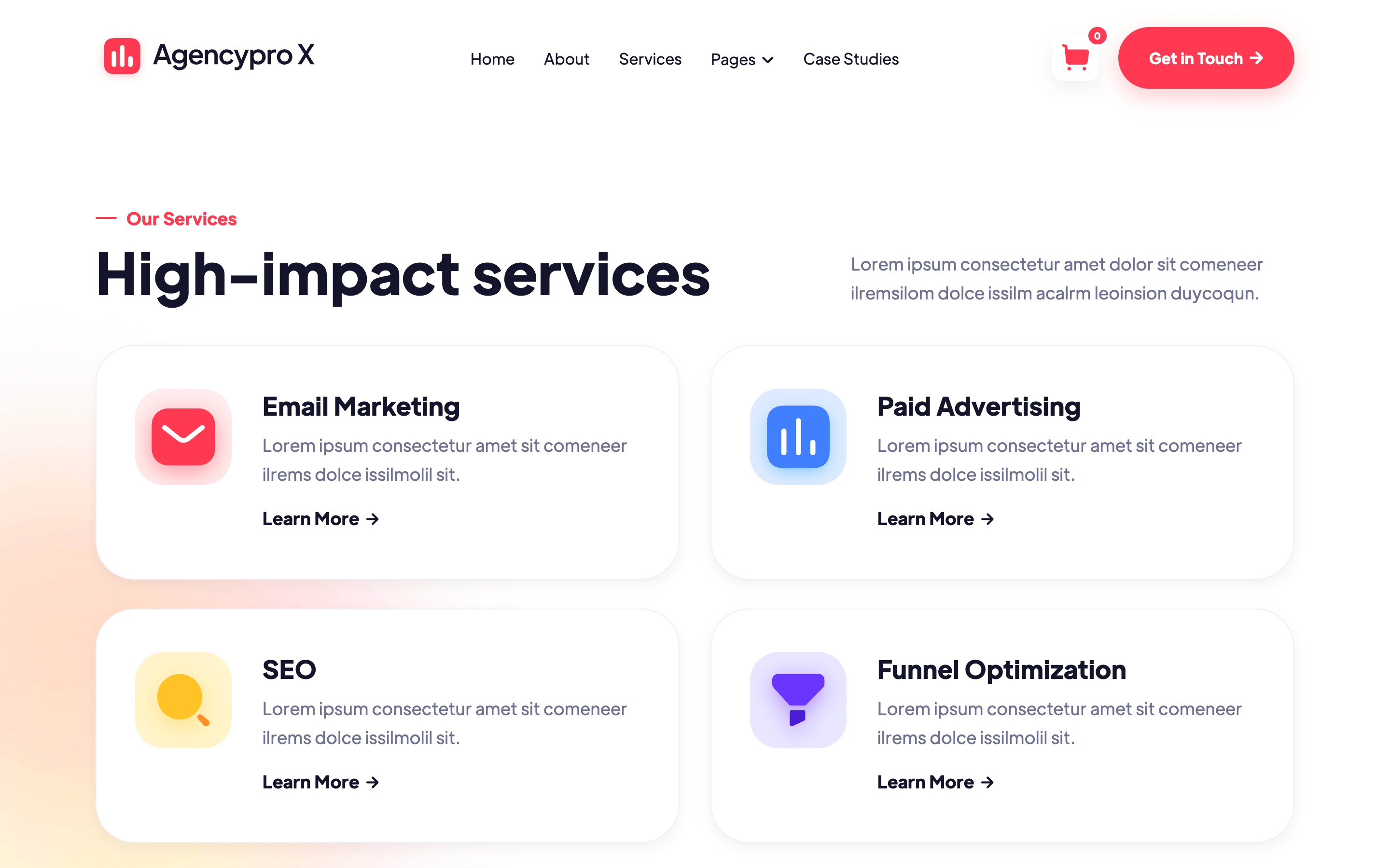Agency Webflow Template Minimal Homepage