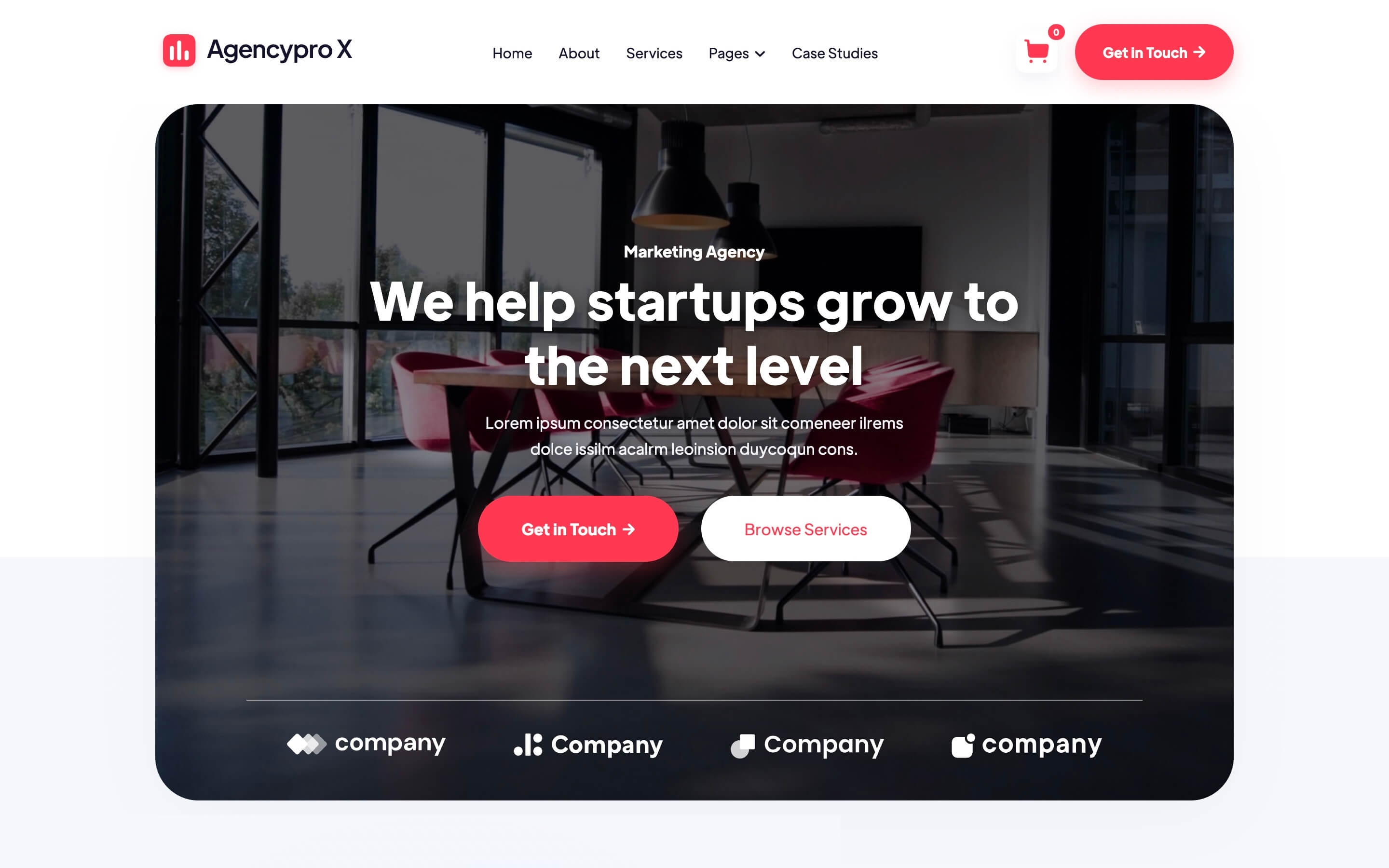 Agency Webflow Template Minimal Homepage