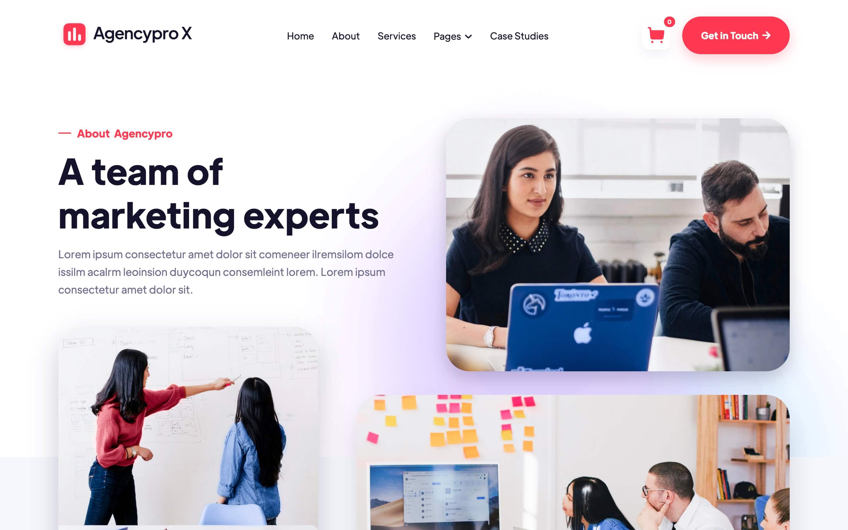 Agency Webflow Template Minimal Homepage